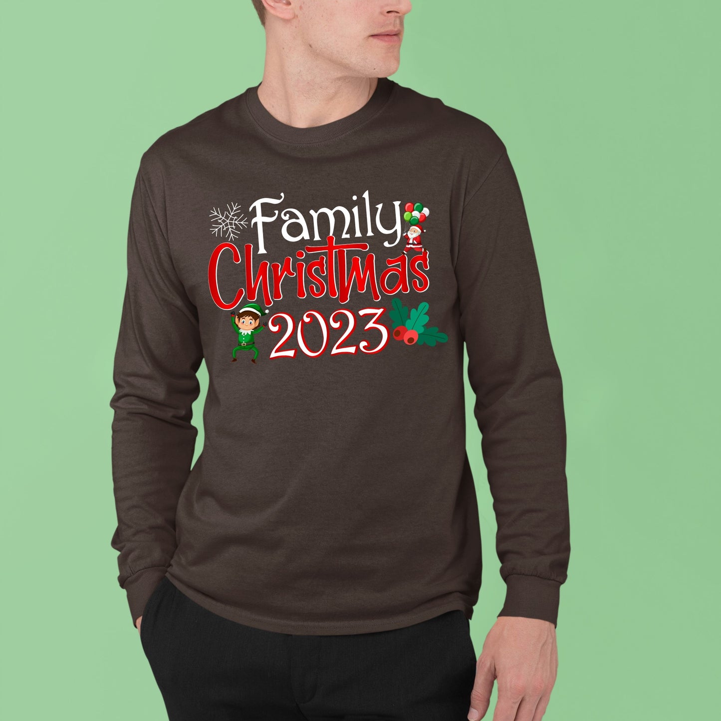 Family Christmas 2023, Christmas Long Sleeves, Christmas Crewneck For Men, Christmas Sweater, Christmas Sweatshirt, Christmas Present