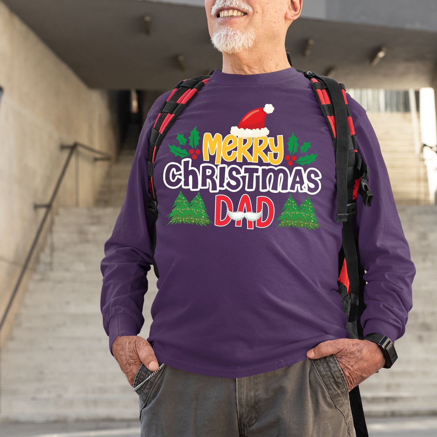 Merry Christmas DadMerry Christmas Dad, Christmas Sweatshirt, Christmas Long Sleeves, Christmas Crewneck For Men, Christmas Sweater, Christmas Present