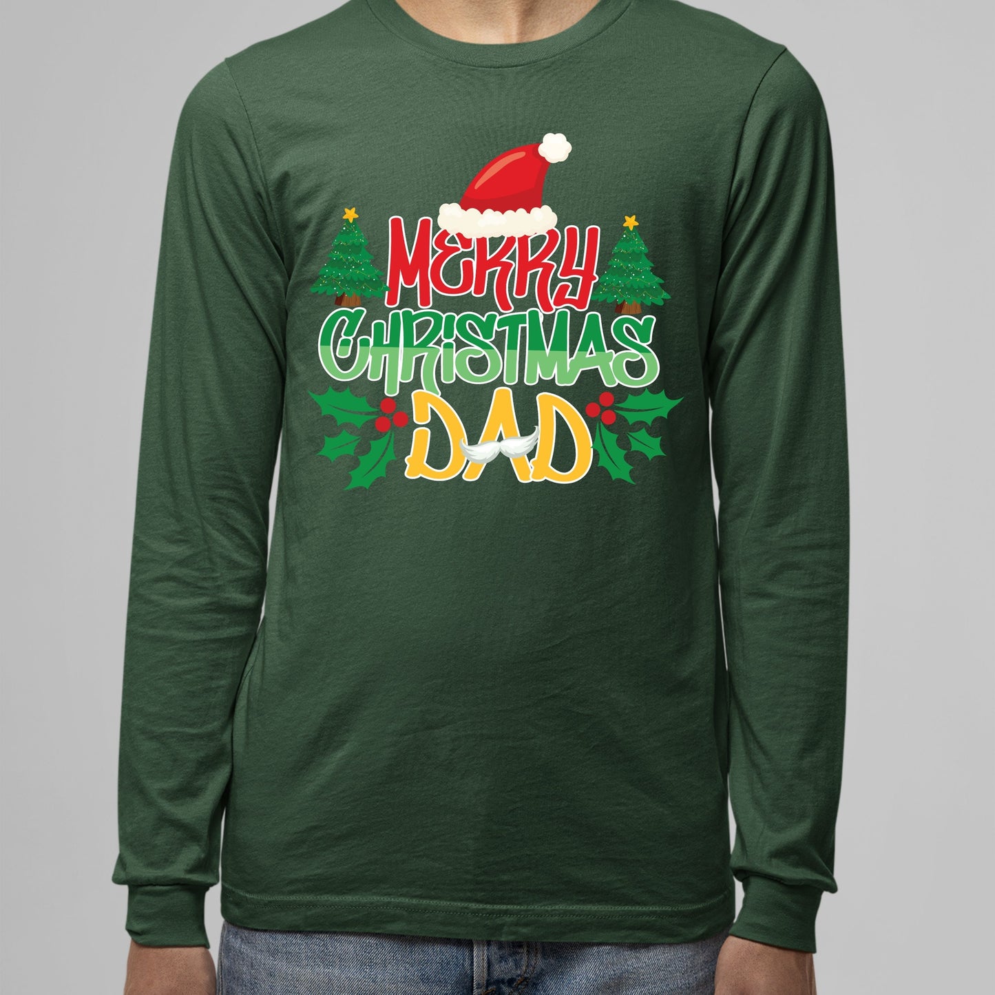 Merry Christmas Dad, Christmas Crewneck For Men, Christmas Long Sleeves, Christmas Sweatshirt, Christmas Sweater, Christmas Present