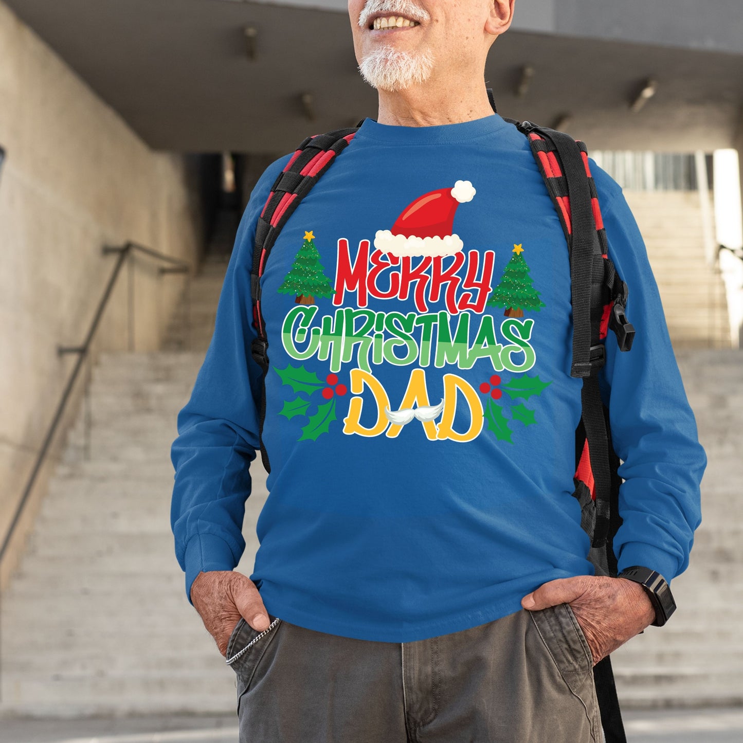 Merry Christmas Dad, Christmas Crewneck For Men, Christmas Long Sleeves, Christmas Sweatshirt, Christmas Sweater, Christmas Present