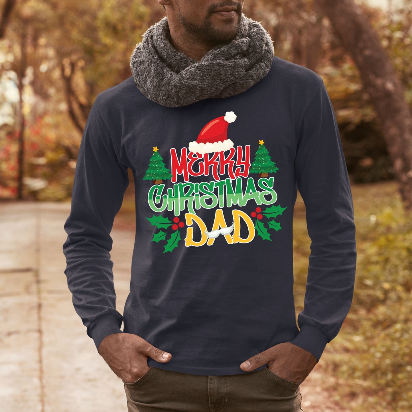 Merry Christmas Dad, Christmas Crewneck For Men, Christmas Long Sleeves, Christmas Sweatshirt, Christmas Sweater, Christmas Present