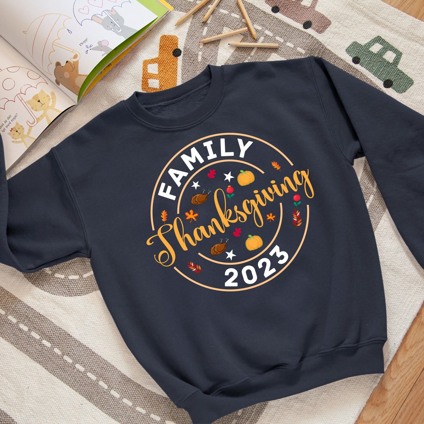 Thanksgiving Family Sweatshirt, Thanksgiving Sweatshirt, Thanksgiving Sweater for Kids, Thanksgiving Gift Idea, Cute Thanksgiving Sweatshirt