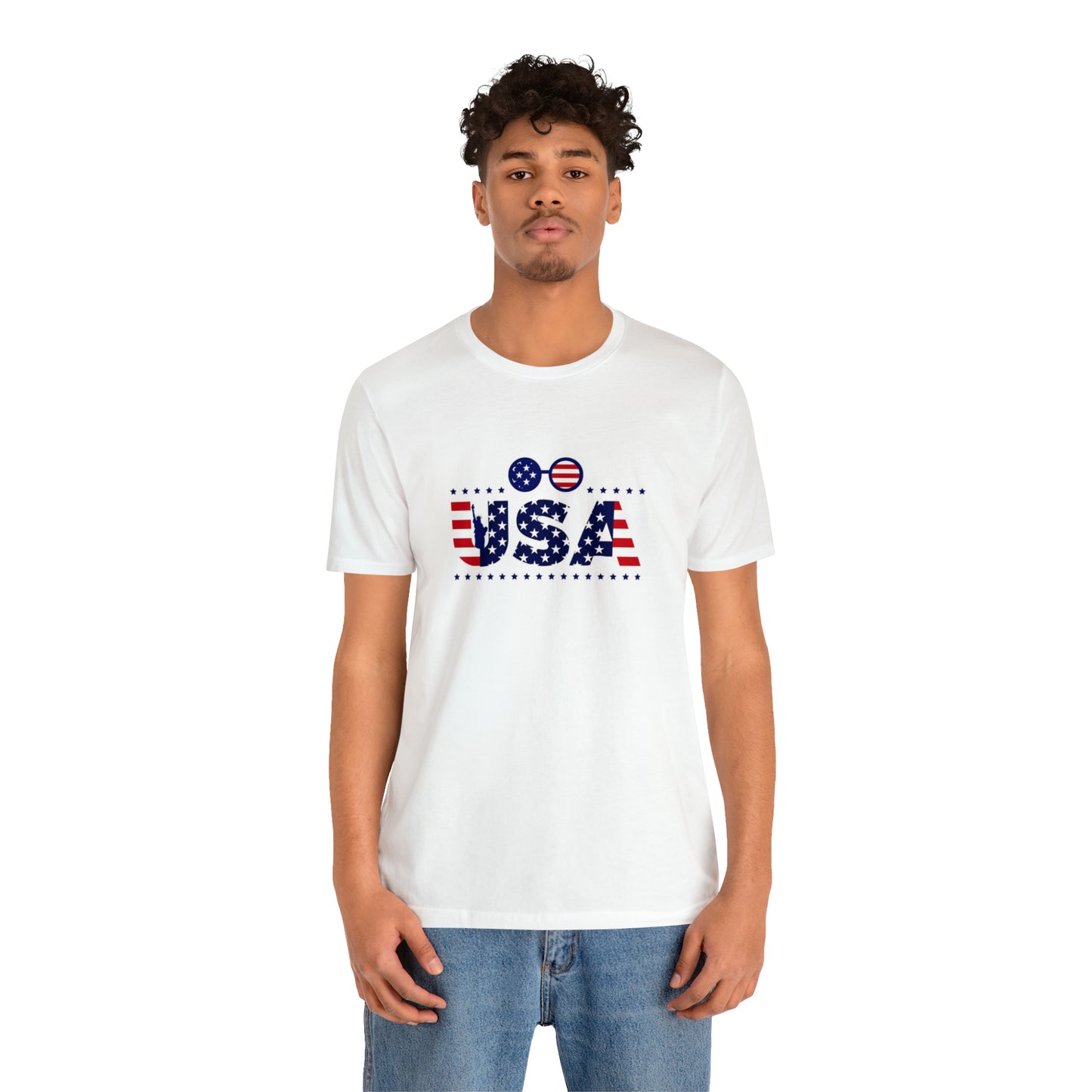 USA Flag Unisex Jersey Short Sleeve Tee