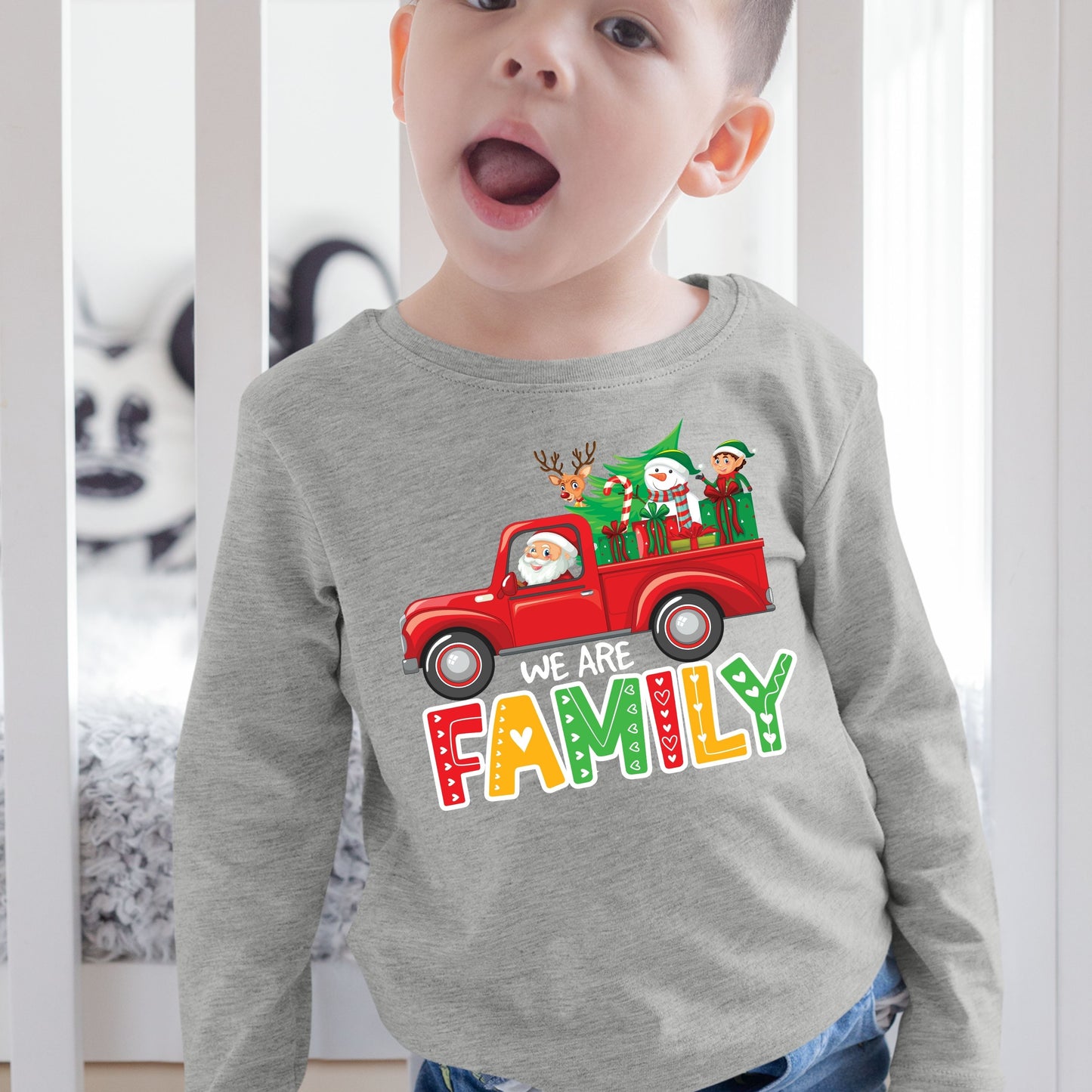 We Are Family, Christmas Crewneck For Youth, Christmas Long Sleeves, Christmas Sweatshirt, Christmas Sweater, Christmas Present