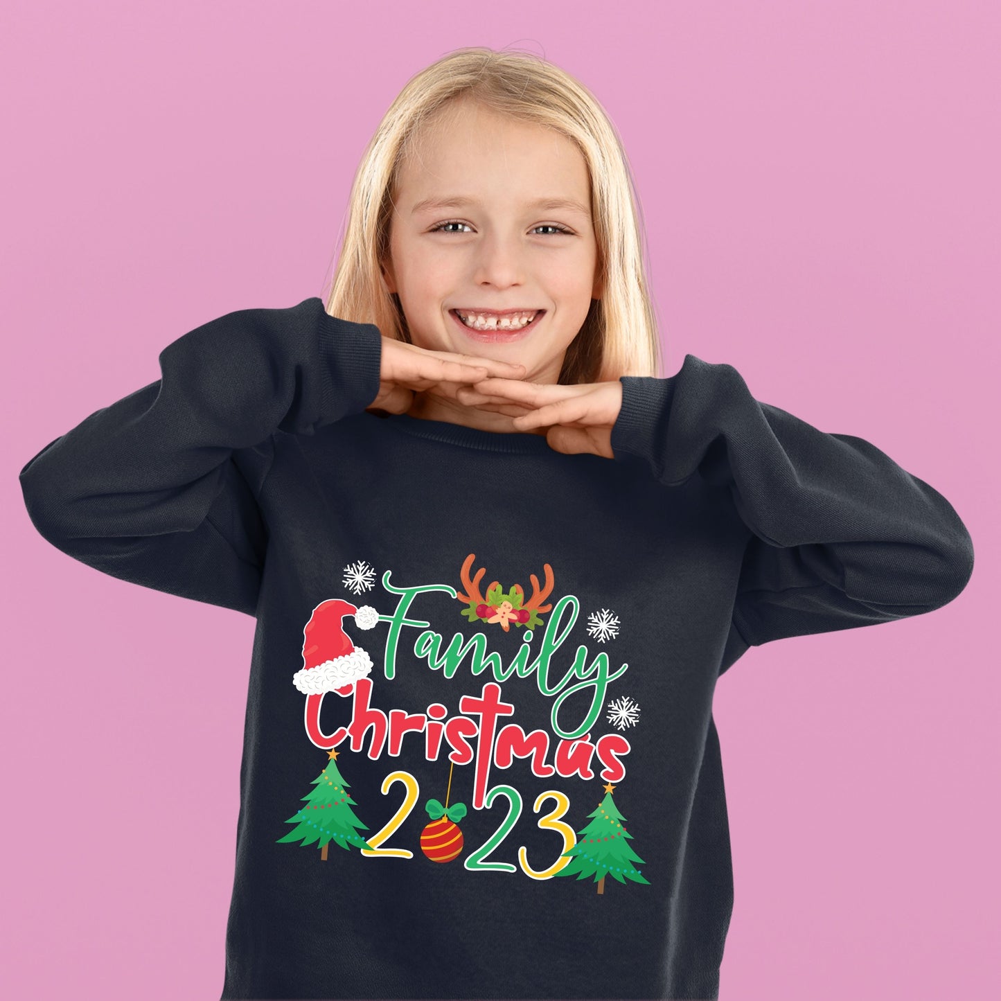 Family Christmas 2023, Christmas Long Sleeves, Christmas Sweater, Christmas Crewneck For Youth, Christmas Present, Christmas Sweatshirt