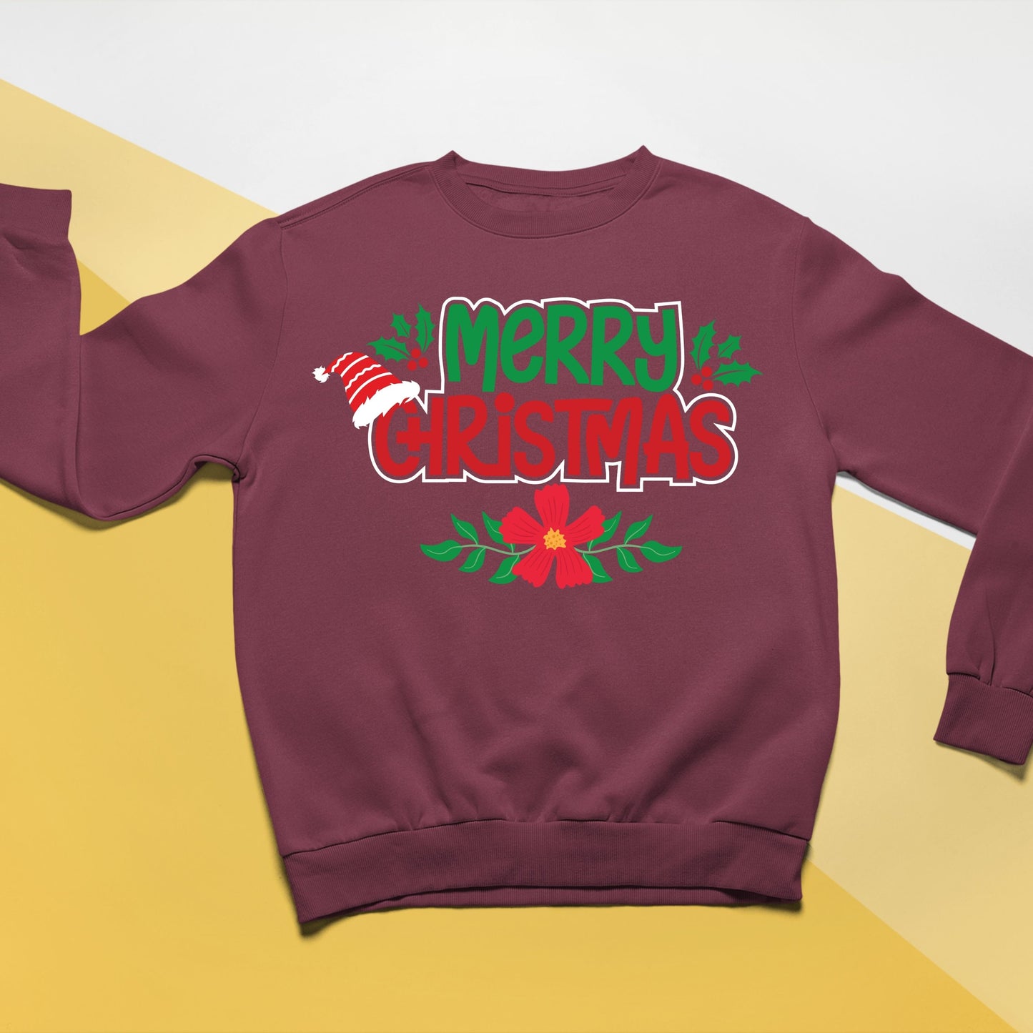 Merry Christmas, Christmas Long Sleeves, Christmas Sweater, Christmas Sweatshirt, Christmas Crewneck For Youth, Christmas Present