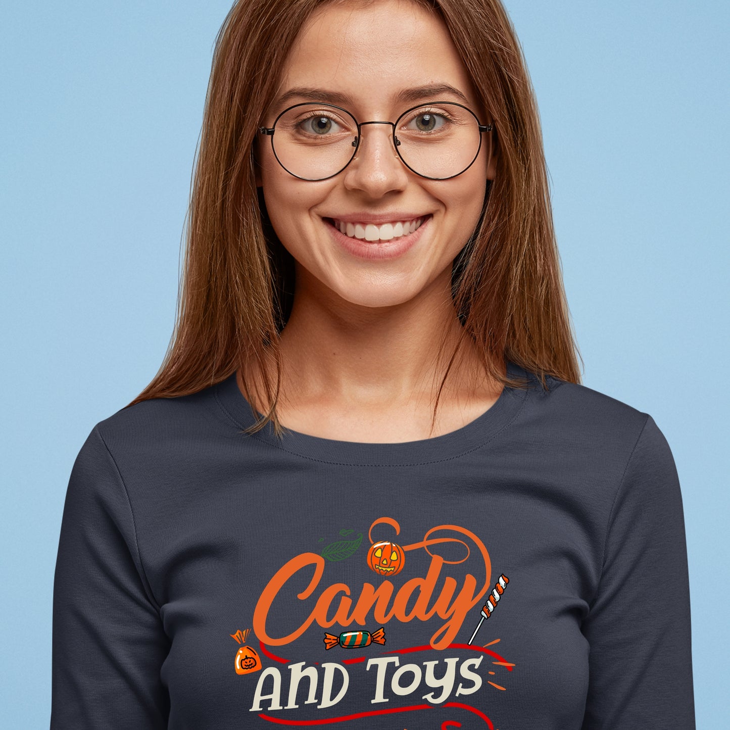 Halloween Candy and Toys Sweatshirt, Halloween Gift Sweatshirt, Halloween Sweater, Cute Halloween Sweatshirt, Fall Sweatshirts