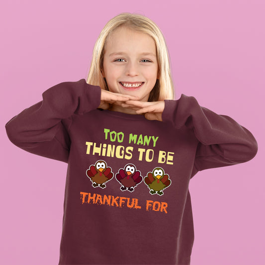 Thanksgiving Cute Turkey Sweatshirt, Thanksgiving Sweatshirt, Thanksgiving Sweater for Kids, Thanksgiving Gift Ideas, Funny Thanksgiving