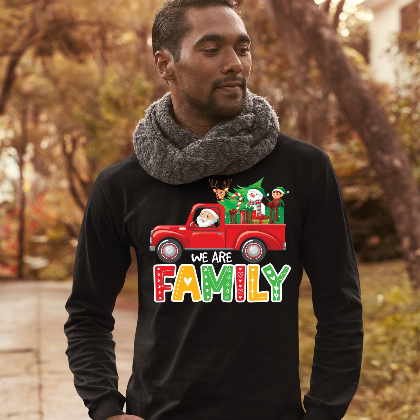 We Are Family, Christmas Crewneck For Men, Christmas Long Sleeves, Christmas Sweatshirt, Christmas Sweater, Christmas Present