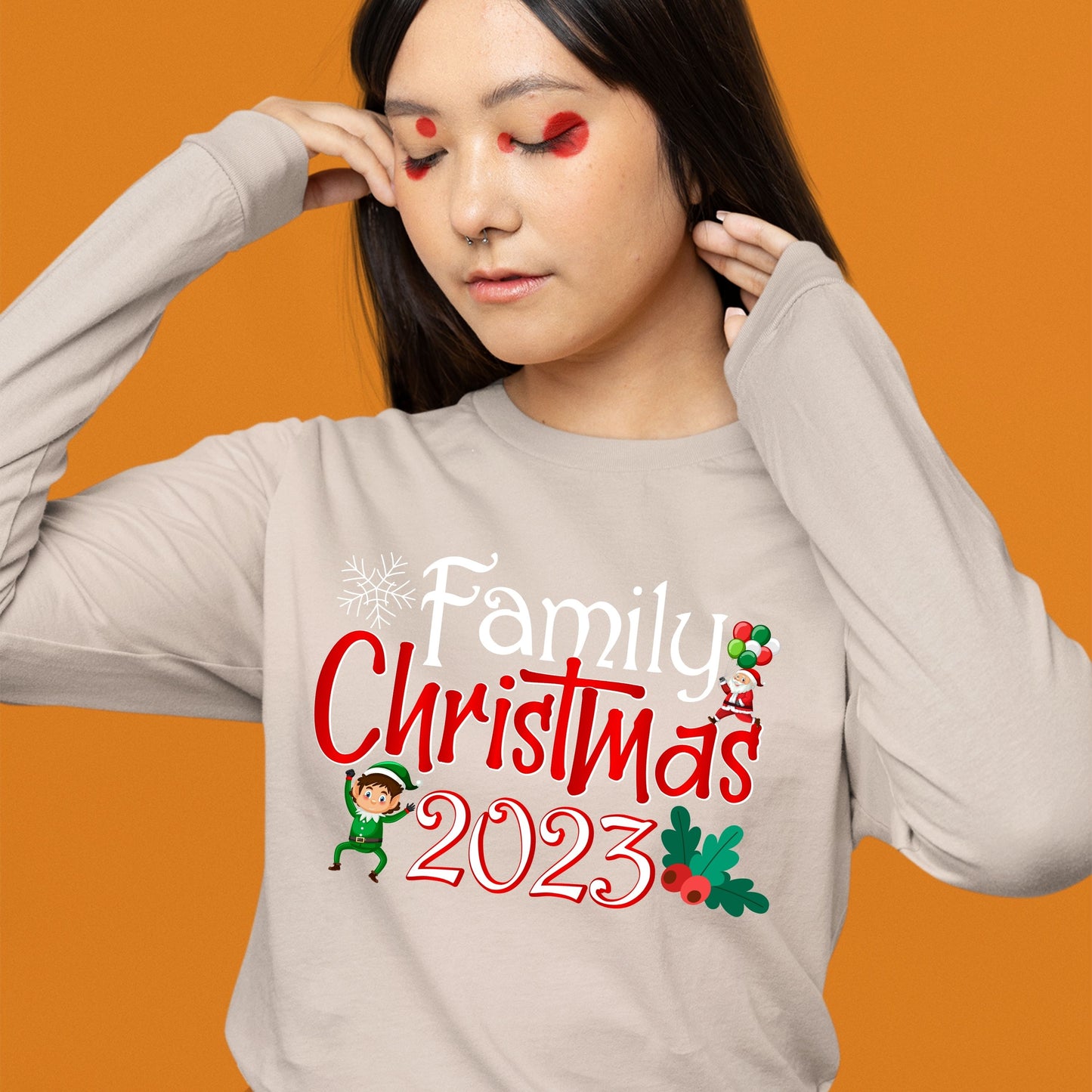 Family Christmas 2023, Christmas Long Sleeves, Christmas Crewneck For Women, Christmas Sweater, Christmas Sweatshirt, Christmas Present