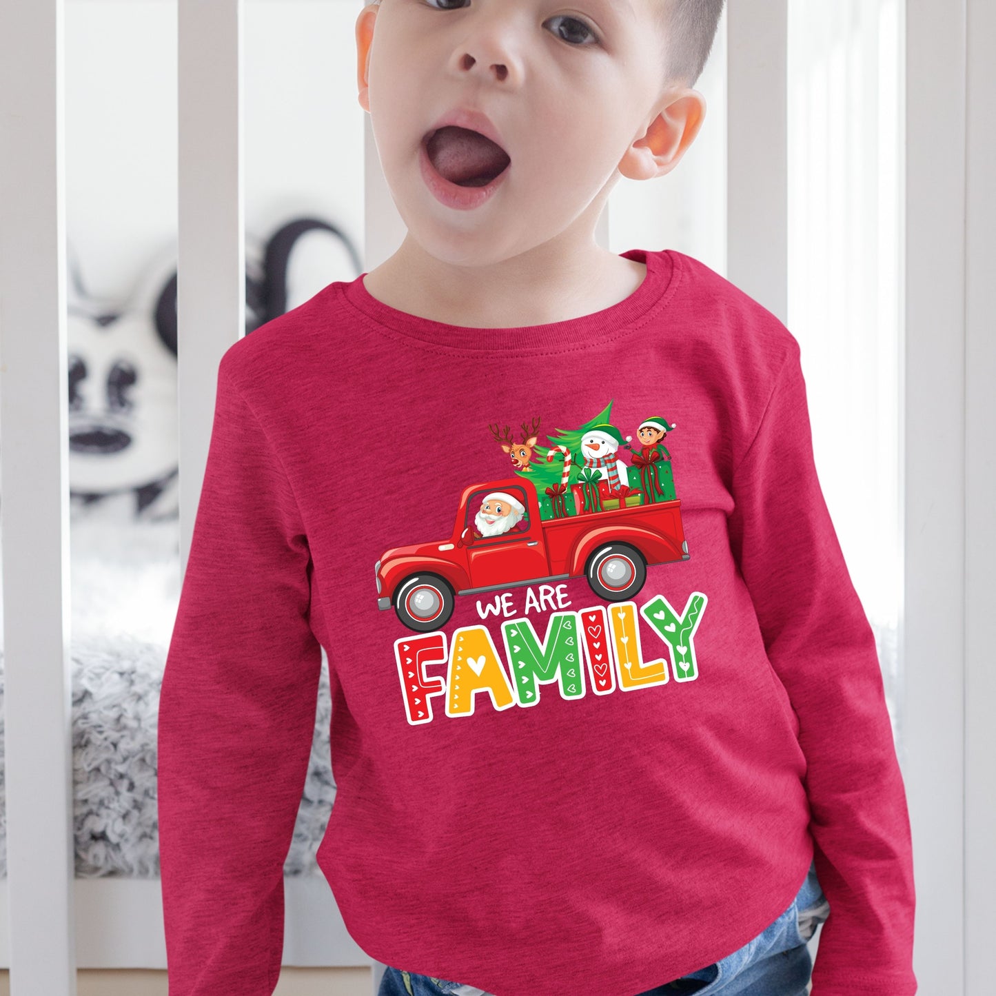 We Are Family, Christmas Crewneck For Youth, Christmas Long Sleeves, Christmas Sweatshirt, Christmas Sweater, Christmas Present