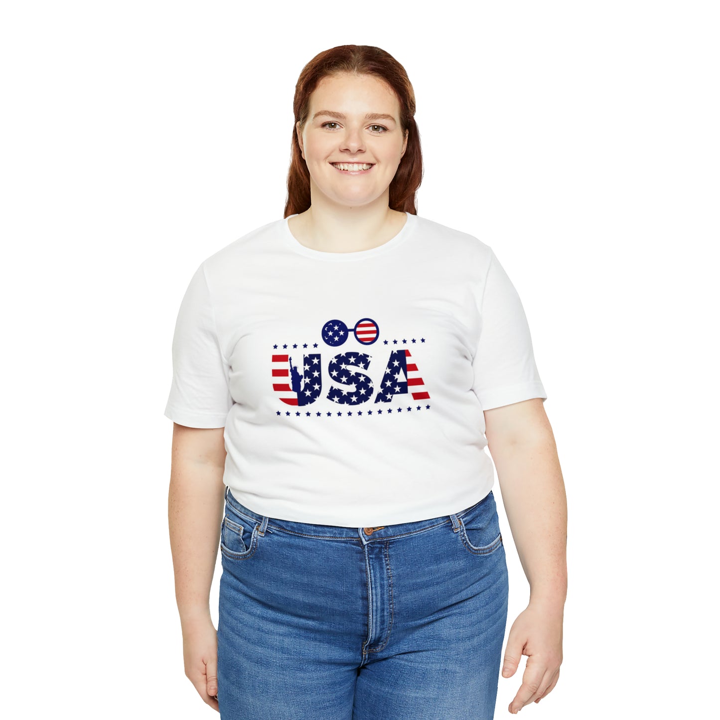 USA Flag Unisex Jersey Short Sleeve Tee