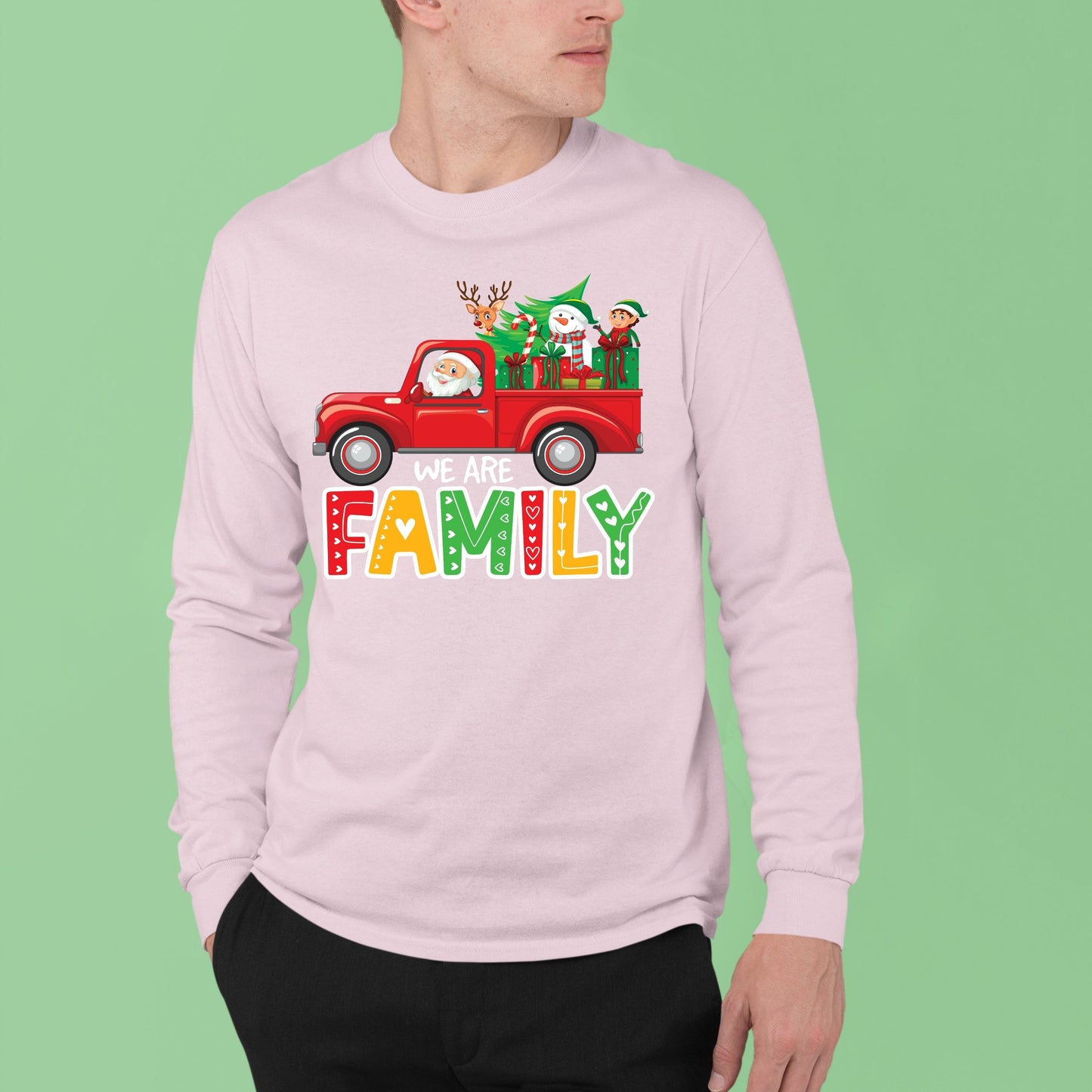 We Are Family, Christmas Crewneck For Men, Christmas Long Sleeves, Christmas Sweatshirt, Christmas Sweater, Christmas Present