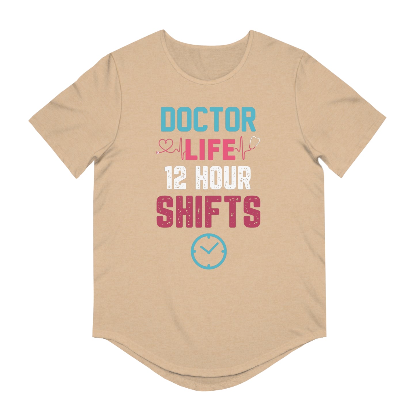 Doctor Life 12 Hour Shifts Men's Jersey Curved Hem Tee, Doctor shirts, Doctor gift ideas, New Doctor shirt, doctors gift, Doctor team shirt