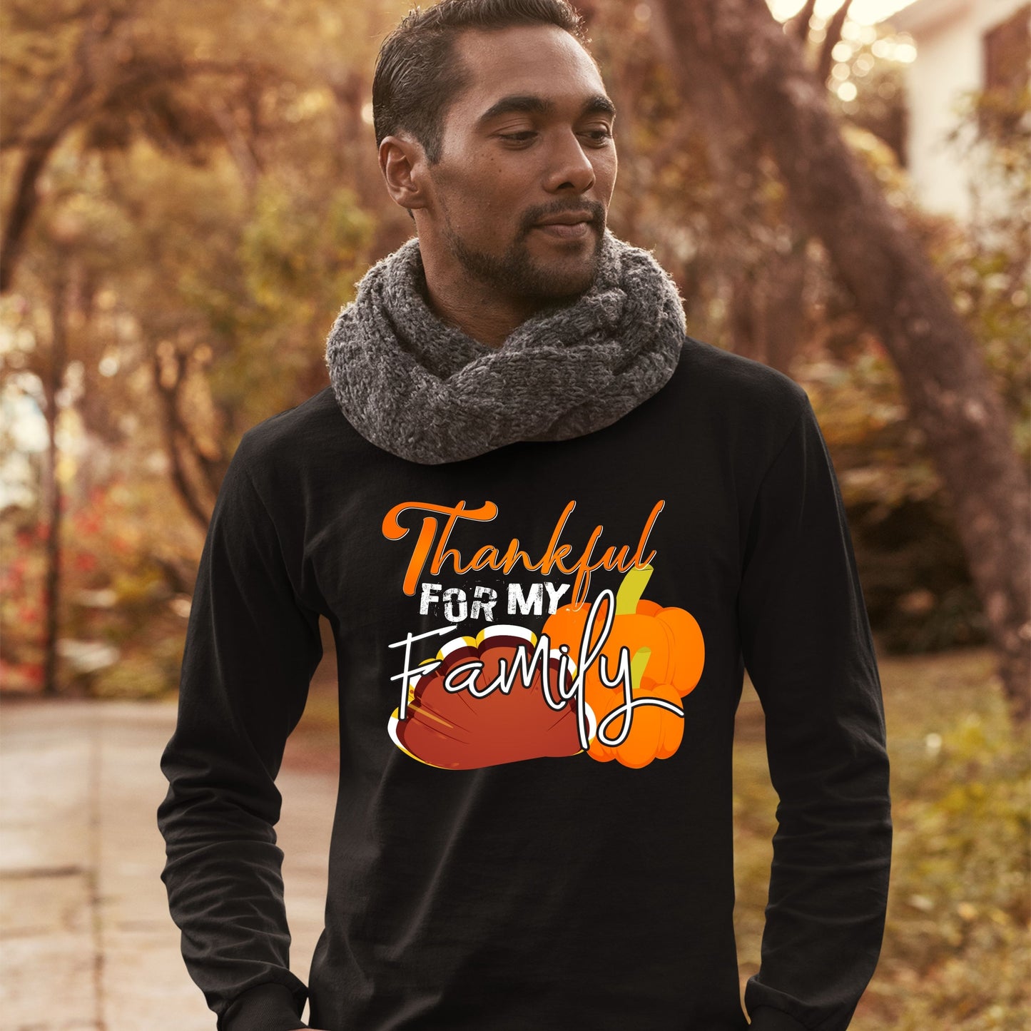 Thankful For My Family, Thanksgiving Sweatshirt, Thanksgiving Sweater for Men, Thanksgiving Gift Ideas, Cute Thanksgiving