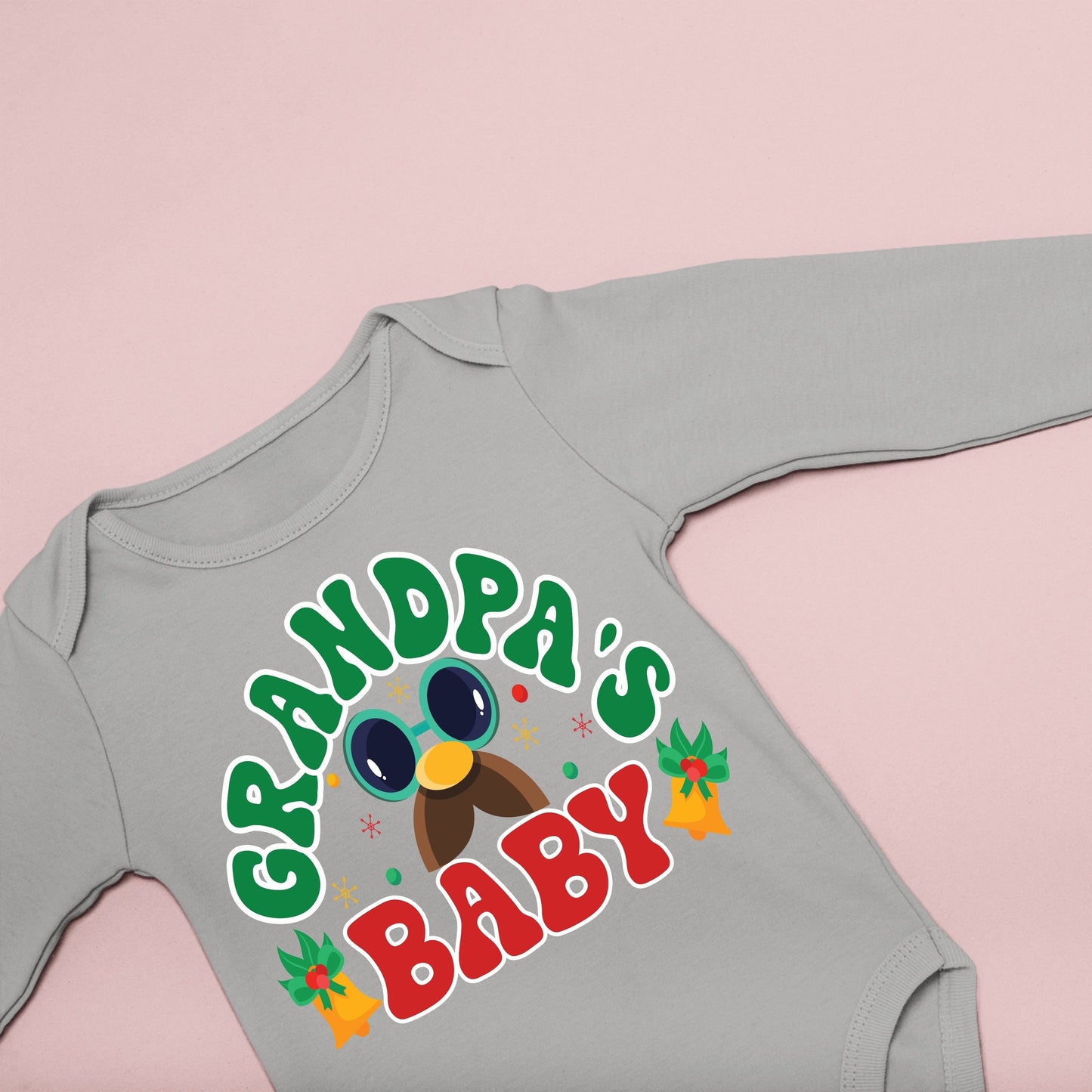 Grandpa's Baby, Christmas Bodysuits For Kids, Christmas Long Sleeves, Christmas Bodysuits, Christmas Onesies, Christmas Present