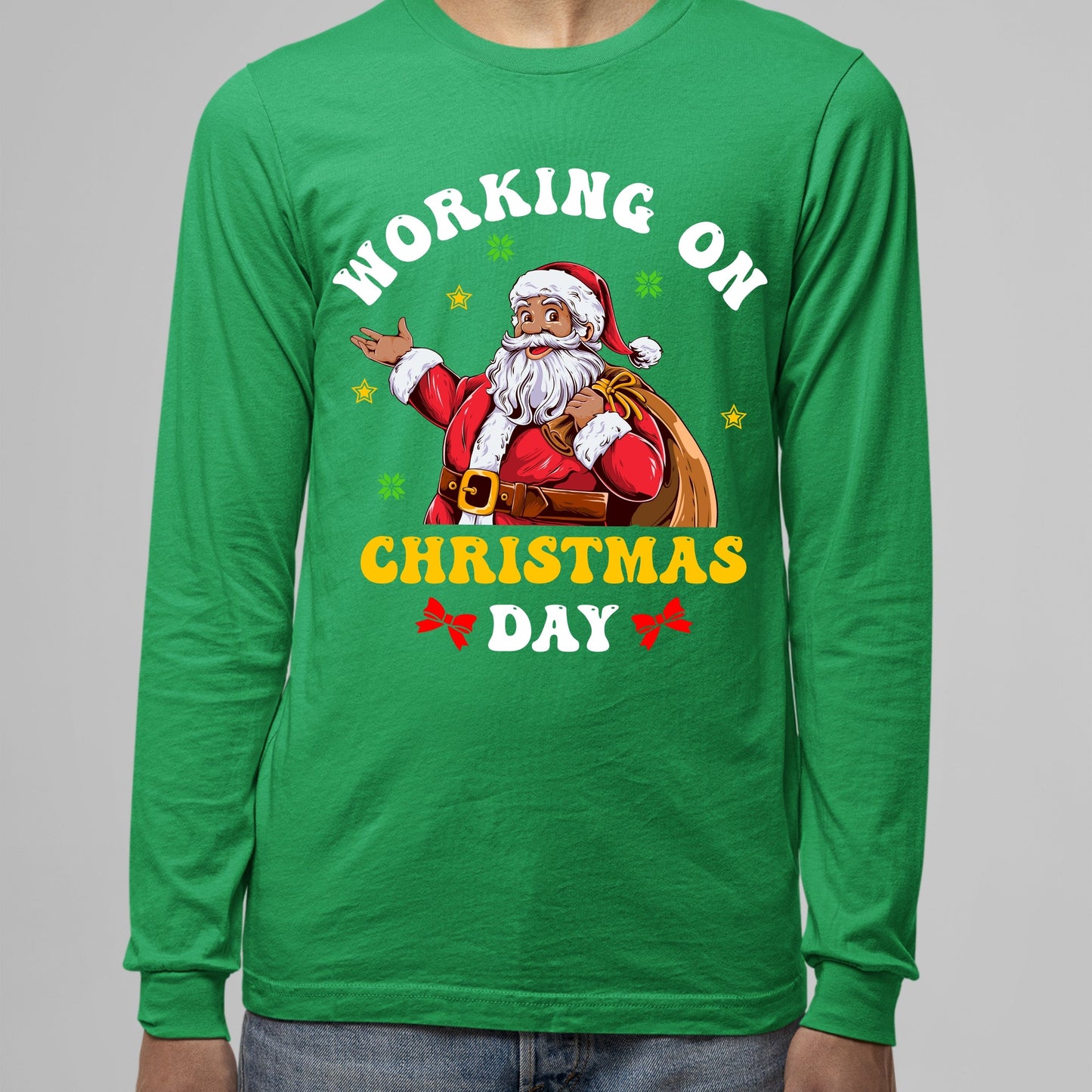Working on Chirstmas, Men Long Sleeves, Christmas Clothing, Christmas Sweatshirts, Christmas Shirts, Christmas Decor, Christmas