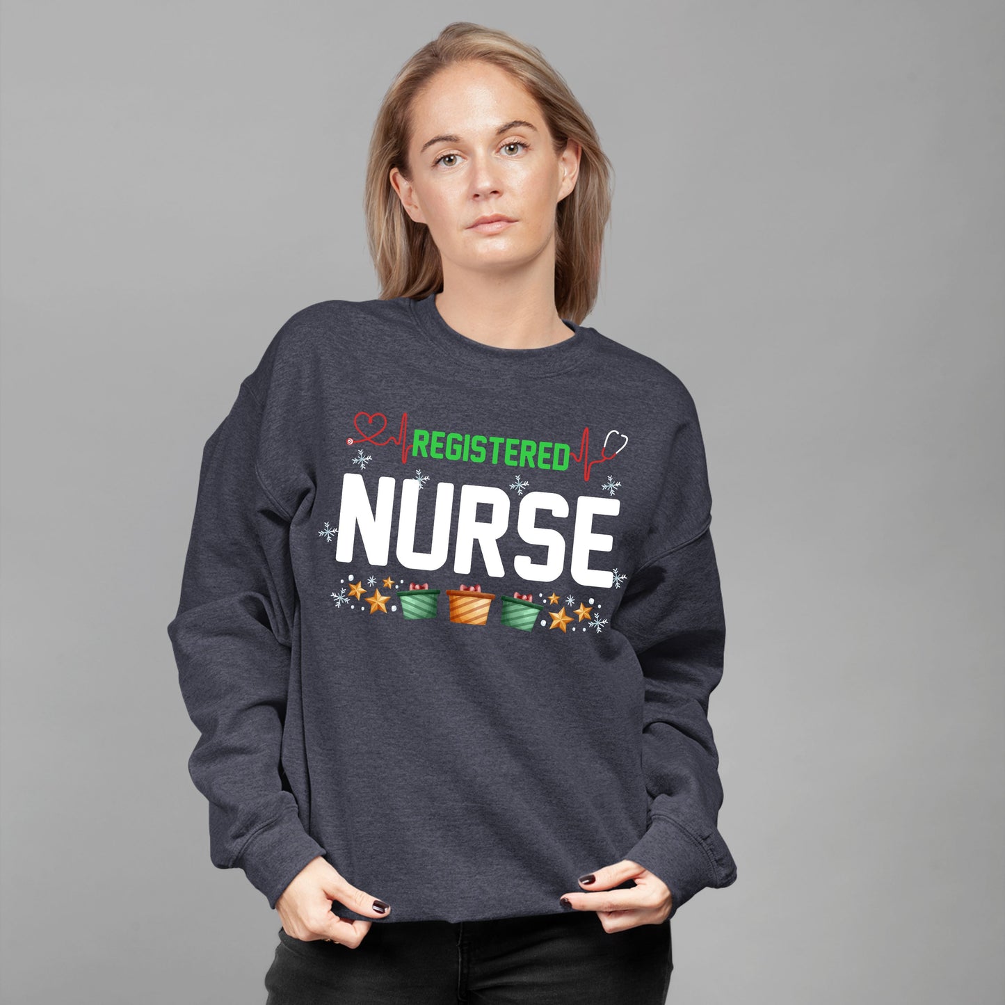 Registered Nurse, Women Long Sleeves, Christmas Decor, Christmas Clothing, Christmas Sweatshirts, Christmas Shirts, Christmas