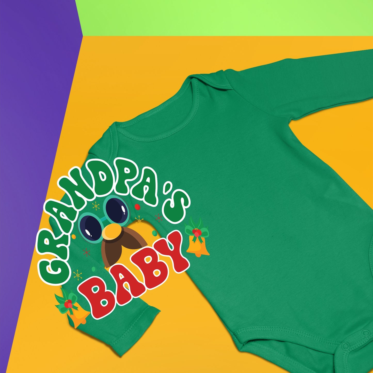 Grandpa's Baby, Christmas Bodysuits For Kids, Christmas Long Sleeves, Christmas Bodysuits, Christmas Onesies, Christmas Present