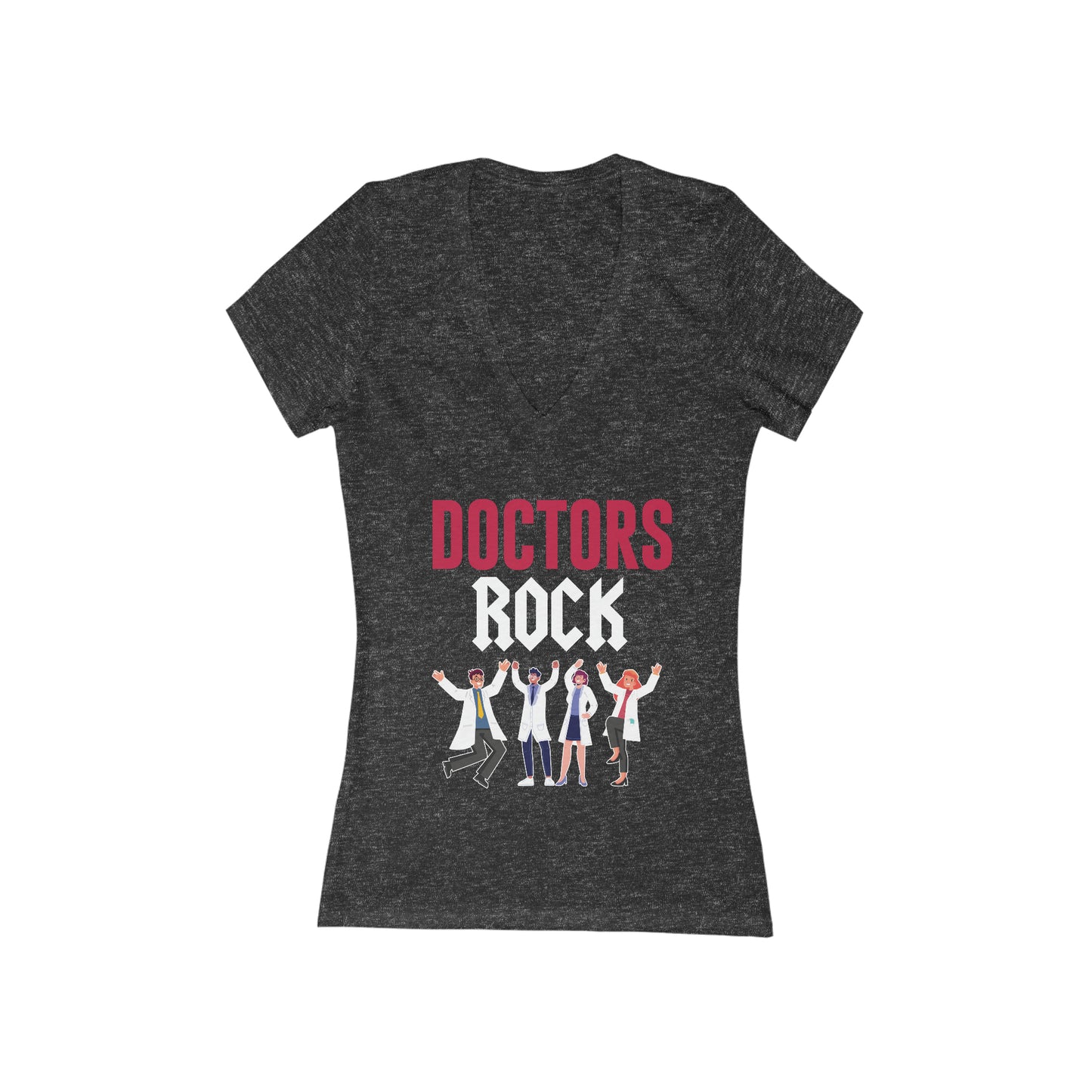 Doctors Rock Women's Short Sleeve V-Neck Tee, Doctor shirts, Doctor gift ideas, gift for doctors, women shirt with doctor design