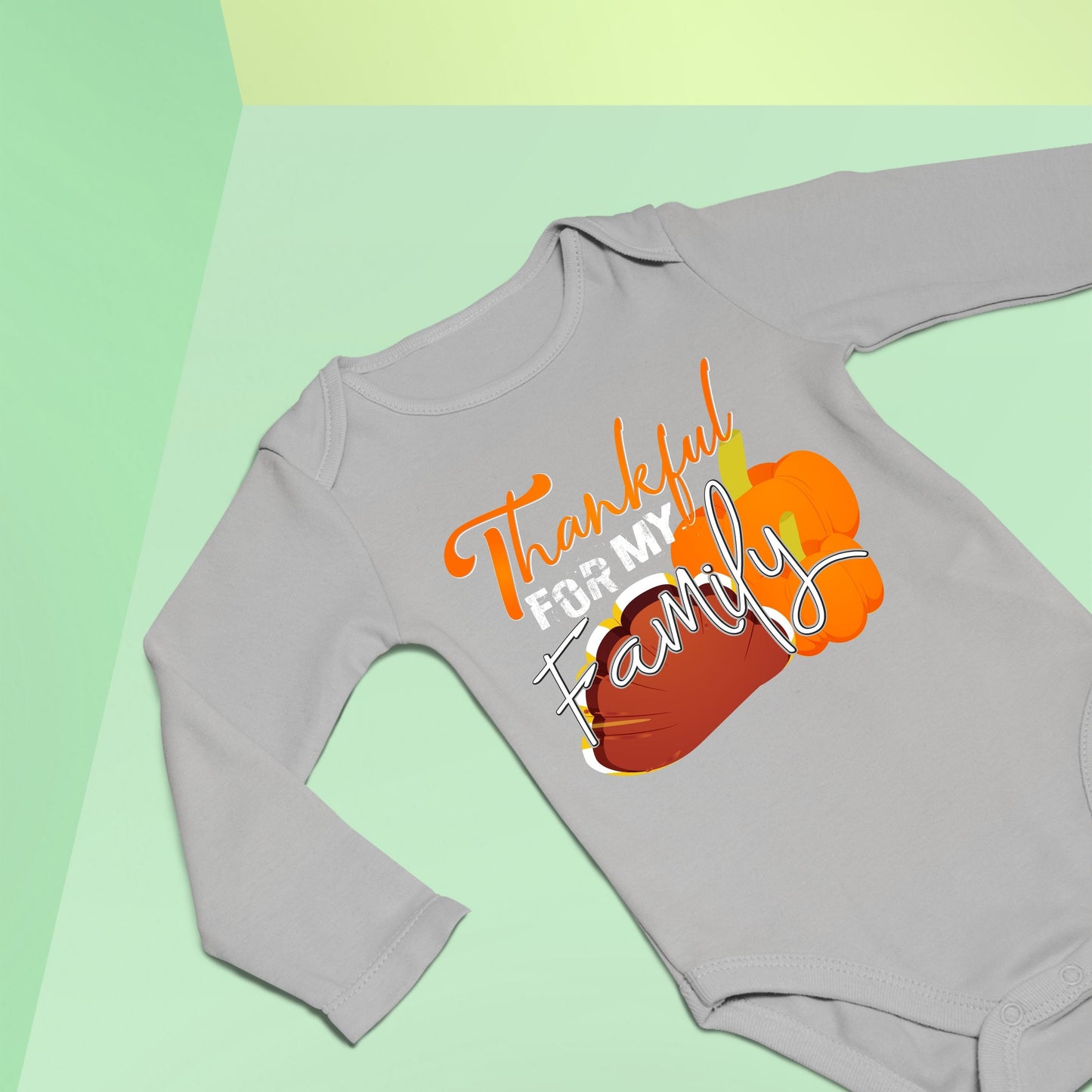 Thankful For My Family, Thanksgiving Bodysuit, Thanksgiving Onesies for kids, Thanksgiving Gift Ideas, Cute Thanksgiving