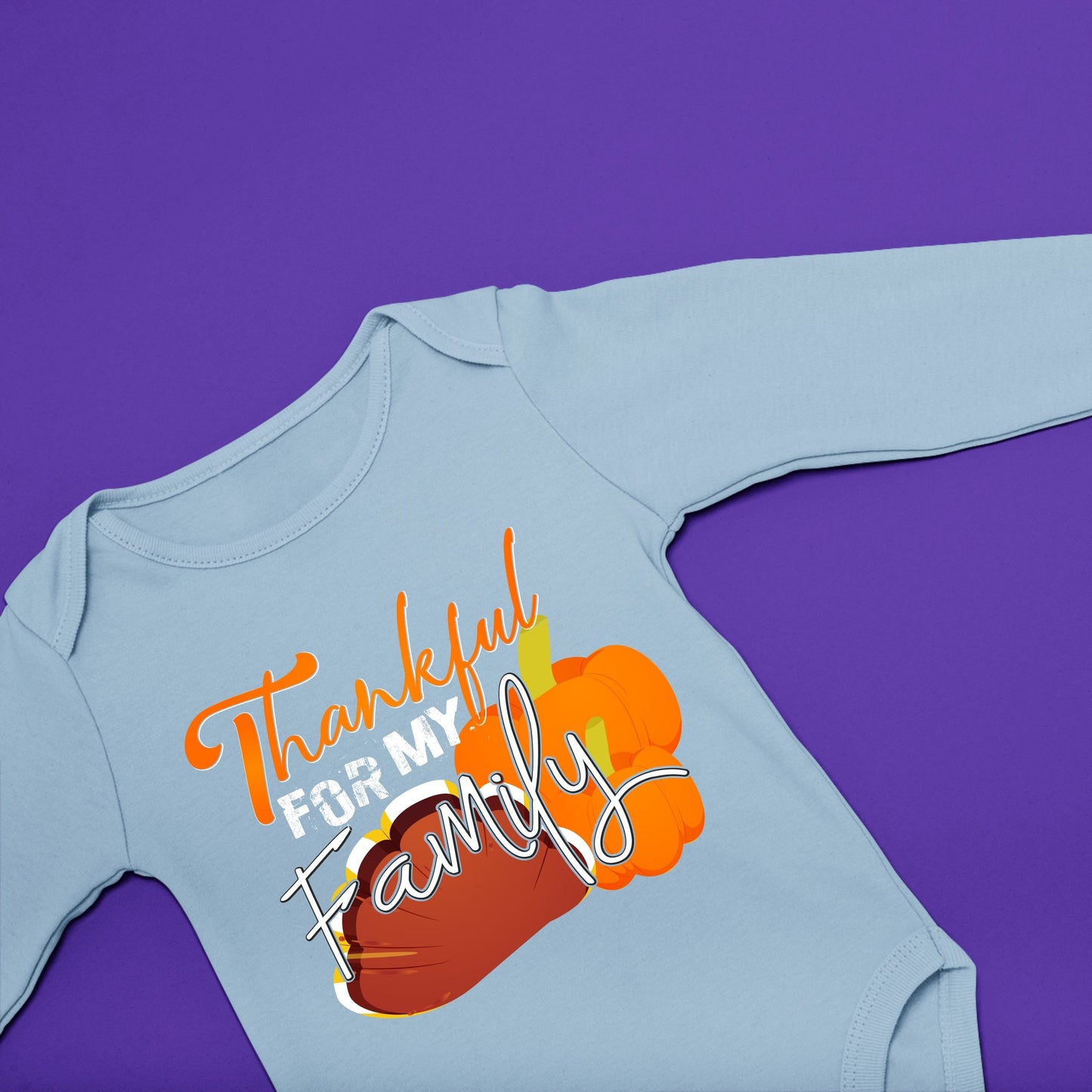 Thankful For My Family, Thanksgiving Bodysuit, Thanksgiving Onesies for kids, Thanksgiving Gift Ideas, Cute Thanksgiving