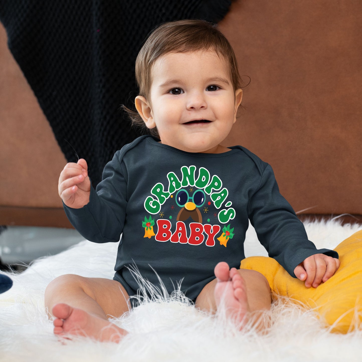 Grandpa's Baby, Christmas Bodysuits For Kids, Christmas Long Sleeves, Christmas Bodysuits, Christmas Onesies, Christmas Present