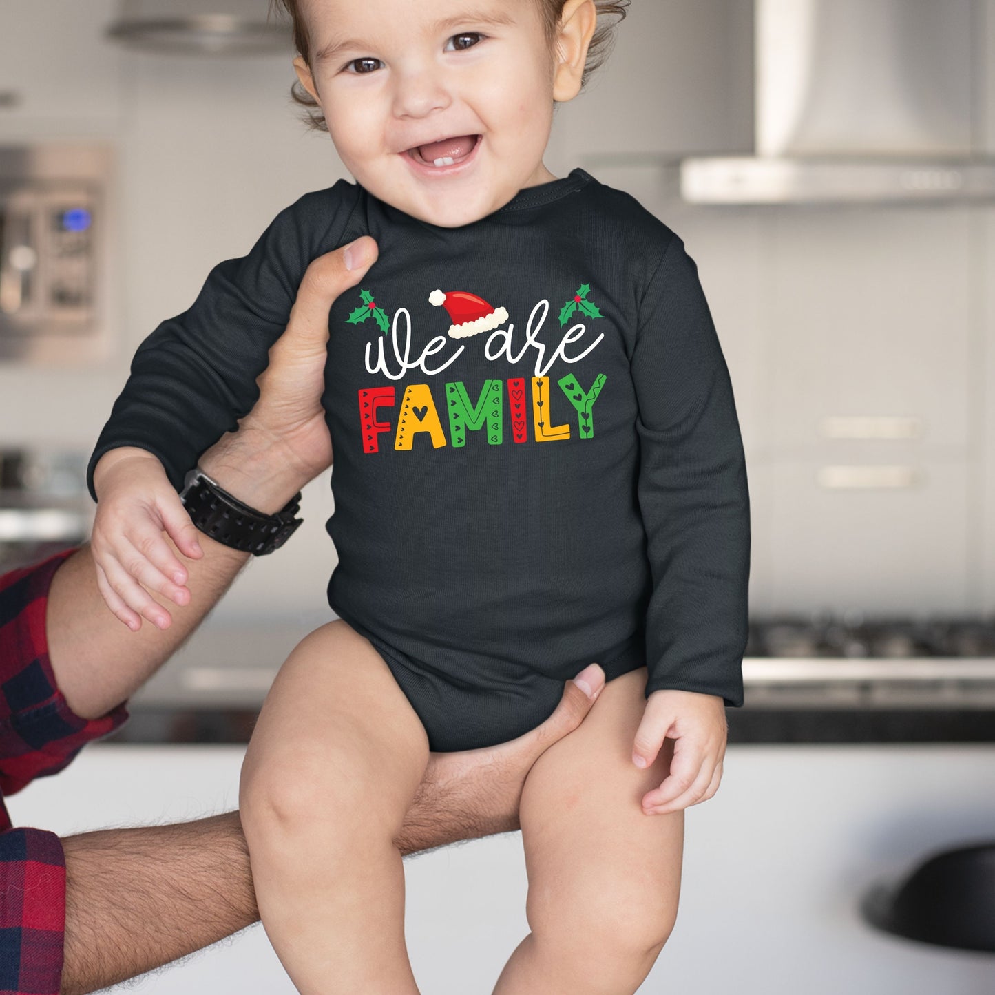 We Are Family, Christmas Long Sleeves, Christmas Onesies, Christmas Bodysuits For Kids, Christmas Present, Christmas Bodysuits