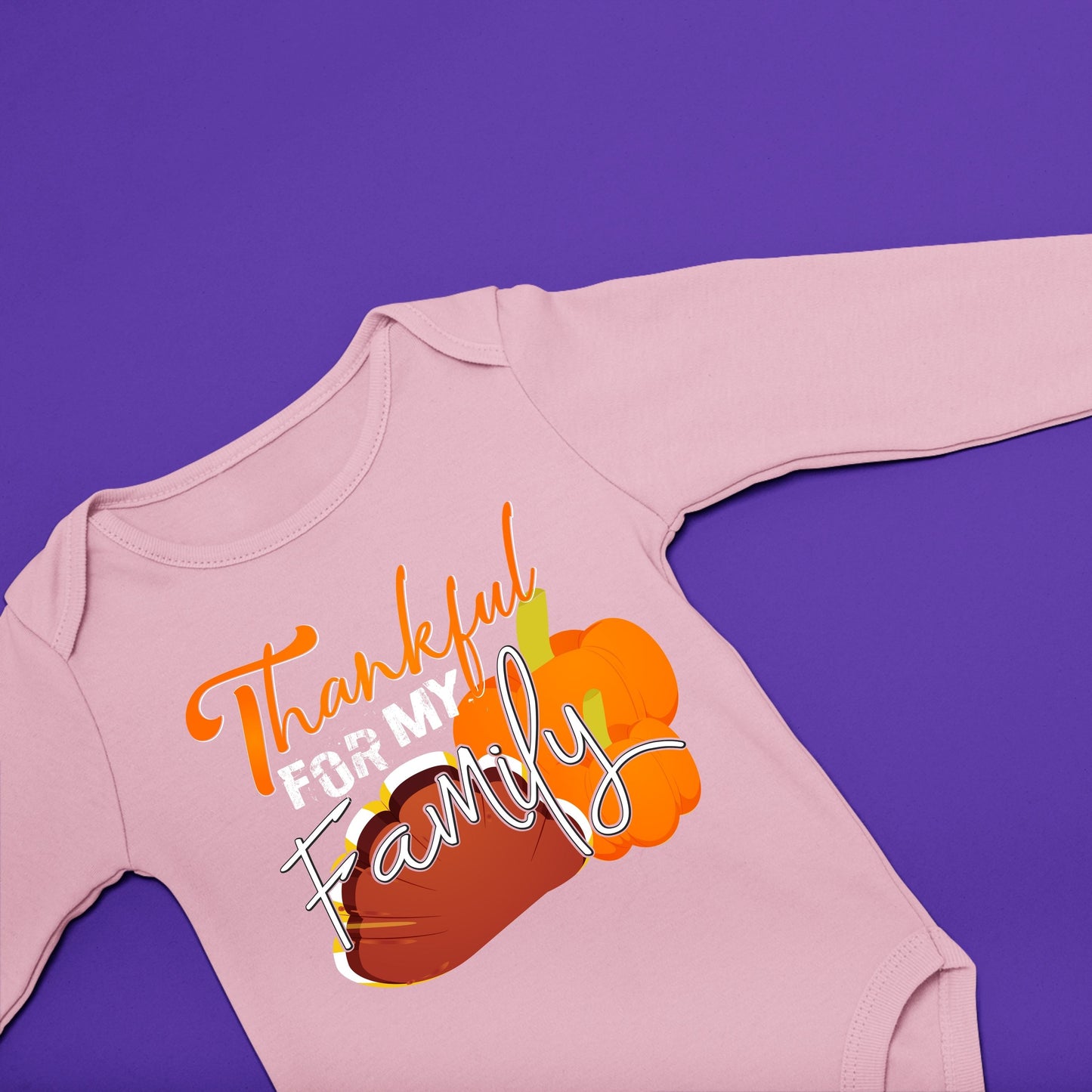 Thankful For My Family, Thanksgiving Bodysuit, Thanksgiving Onesies for kids, Thanksgiving Gift Ideas, Cute Thanksgiving