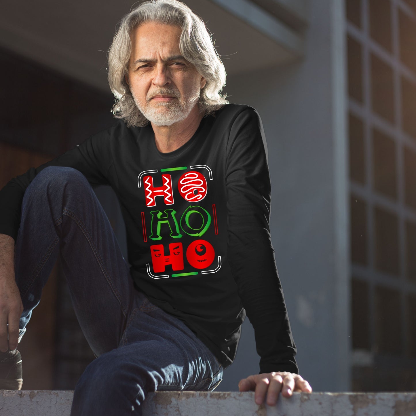 Ho Ho Ho, Christmas Sweatshirt, Christmas Long Sleeves, Christmas Sweater, Christmas Crewneck For Men, Christmas Present