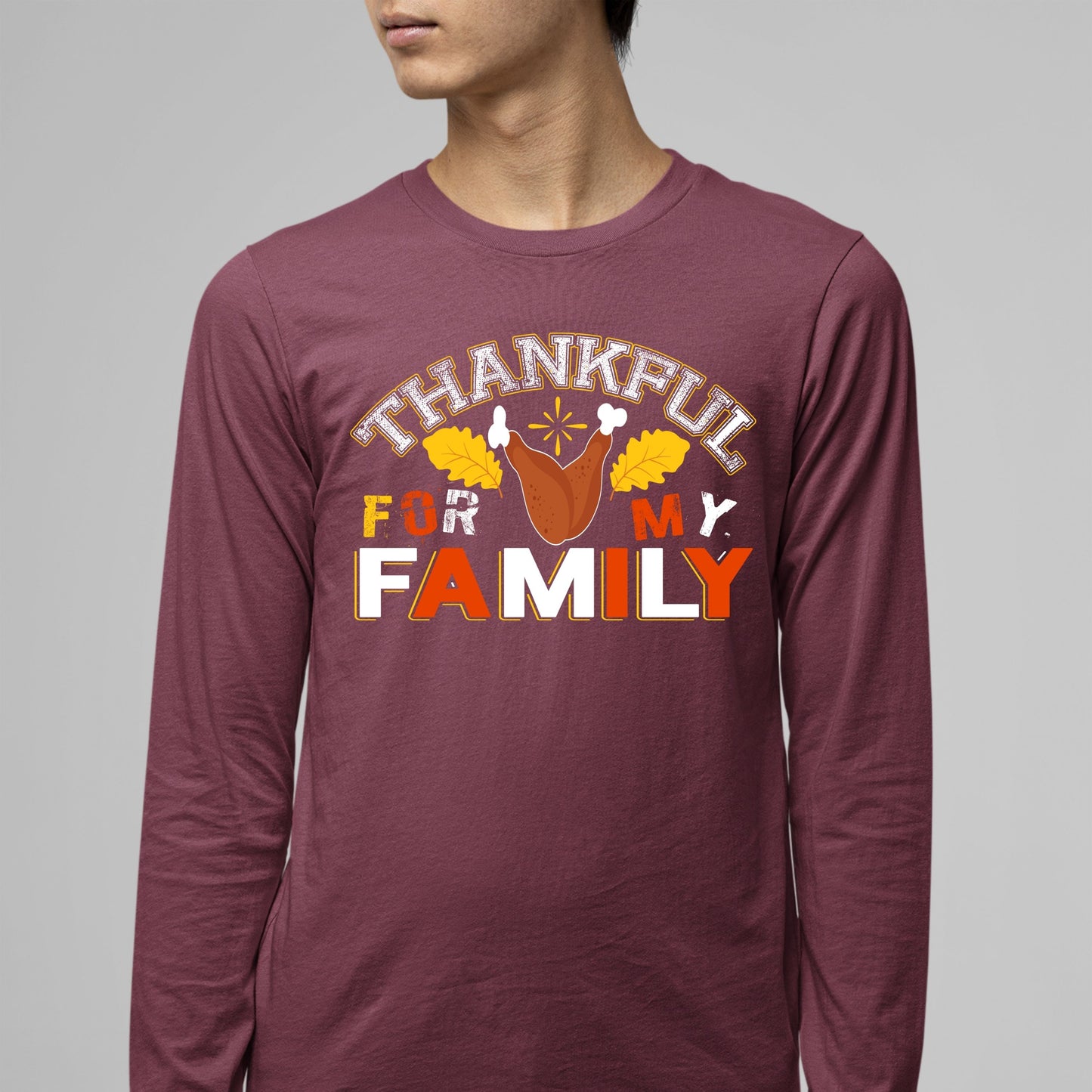 Thankful For My Family, Thanksgiving Sweatshirt, Thanksgiving Sweater for Men, Thanksgiving Gift Ideas, Cute Thanksgiving