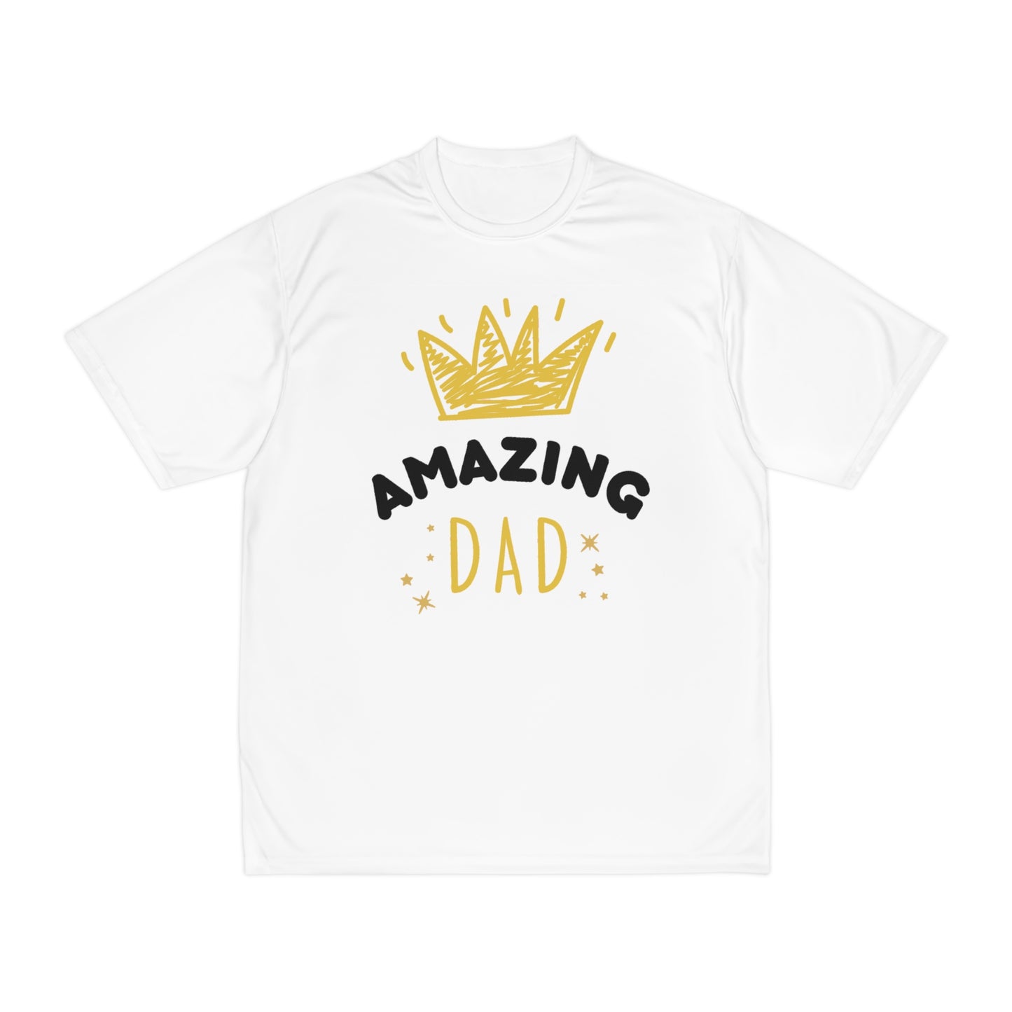 Amazing Dad Men's Performance T-Shirt with Crown Design