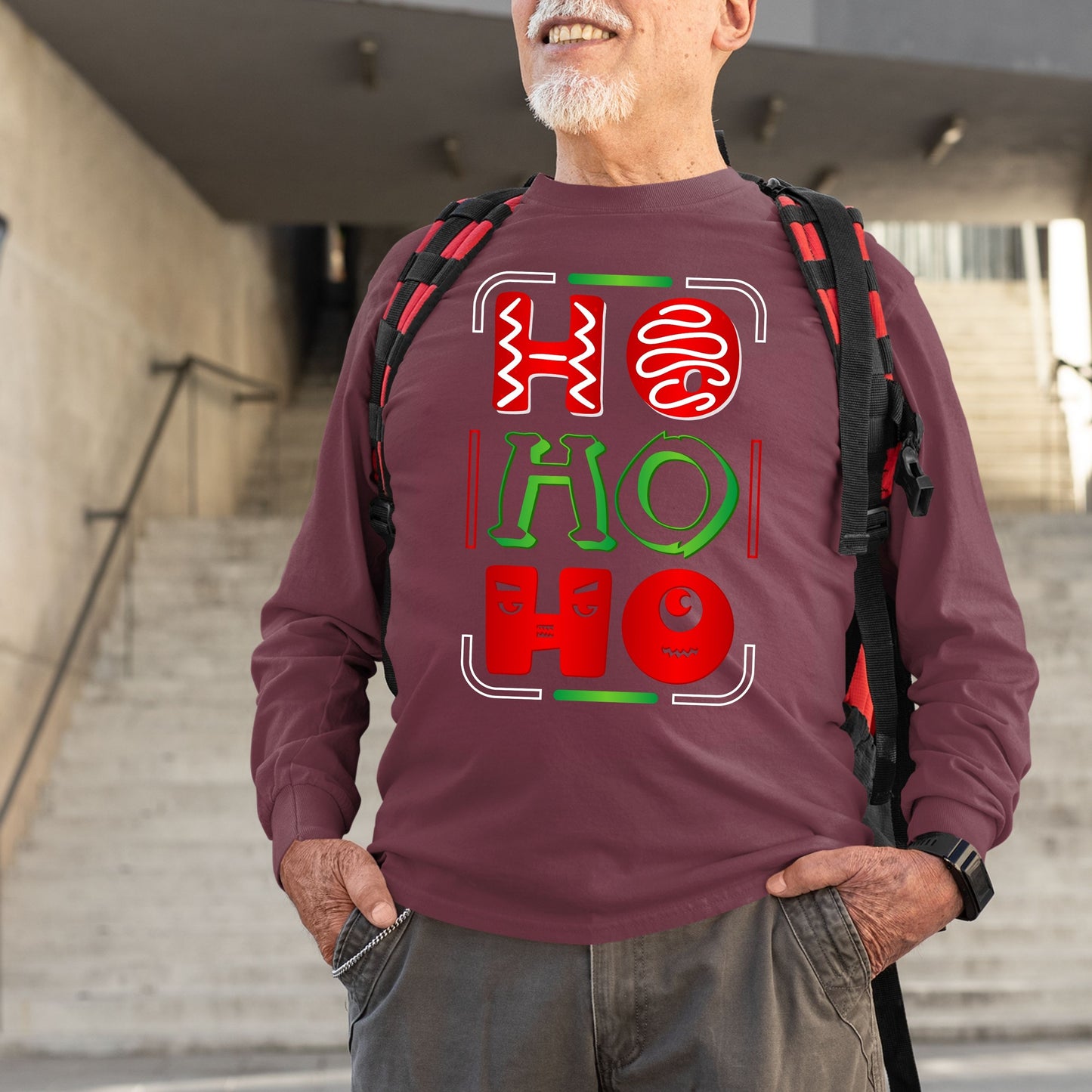 Ho Ho Ho, Christmas Sweatshirt, Christmas Long Sleeves, Christmas Sweater, Christmas Crewneck For Men, Christmas Present