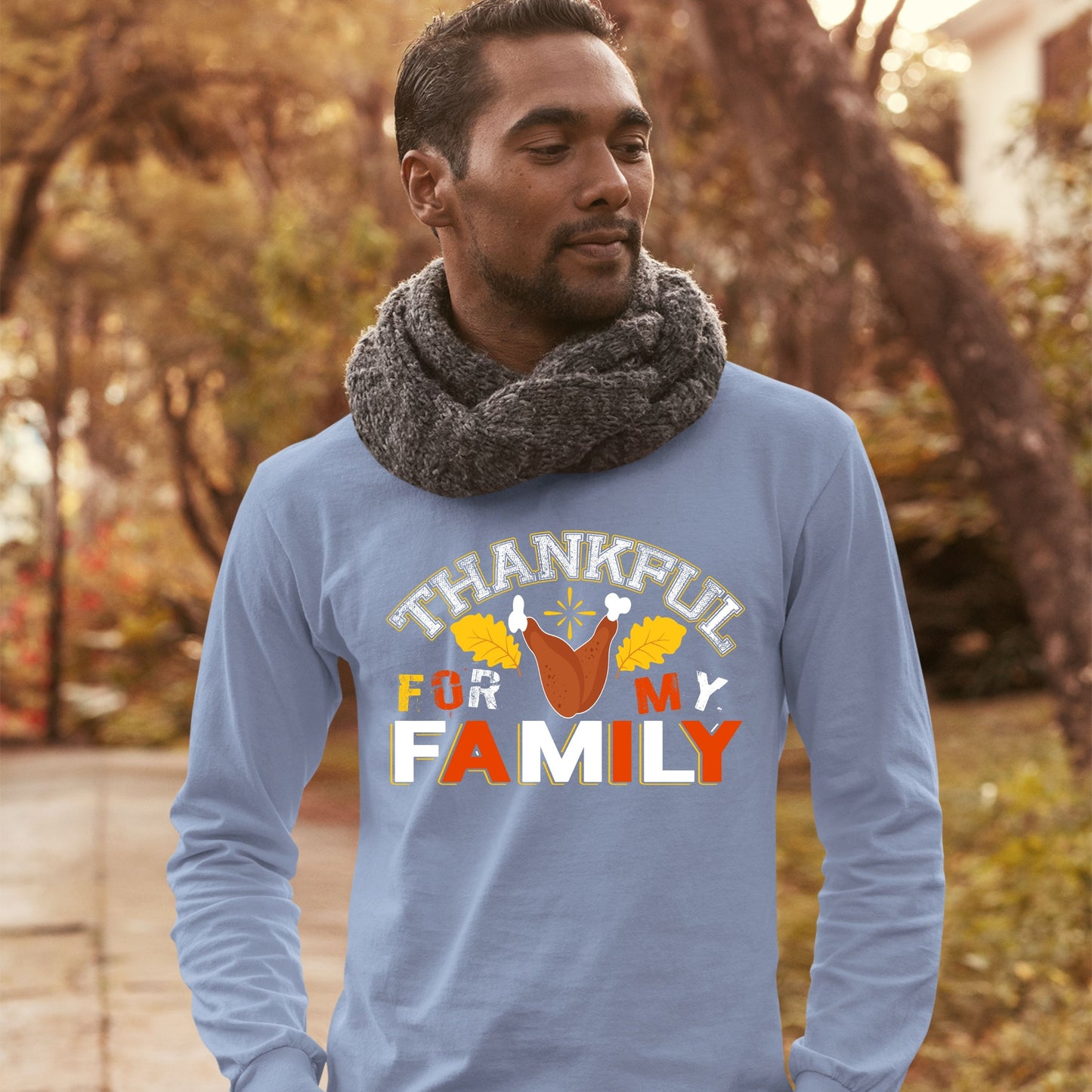 Thankful For My Family, Thanksgiving Sweatshirt, Thanksgiving Sweater for Men, Thanksgiving Gift Ideas, Cute Thanksgiving