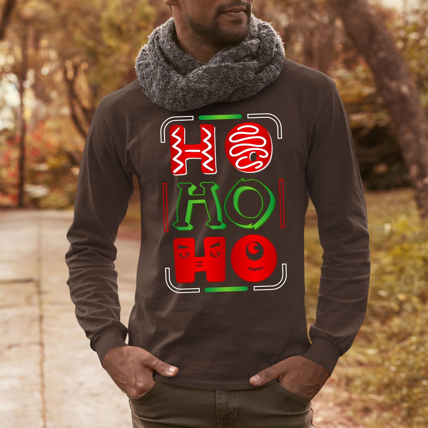 Ho Ho Ho, Christmas Sweatshirt, Christmas Long Sleeves, Christmas Sweater, Christmas Crewneck For Men, Christmas Present