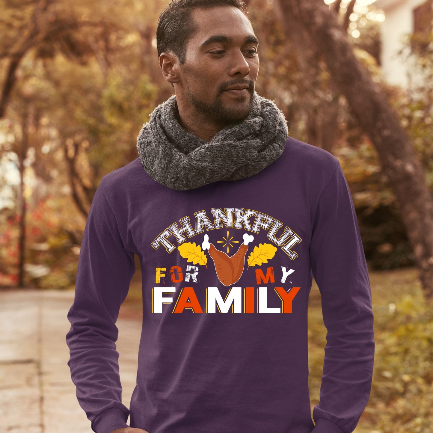 Thankful For My Family, Thanksgiving Sweatshirt, Thanksgiving Sweater for Men, Thanksgiving Gift Ideas, Cute Thanksgiving