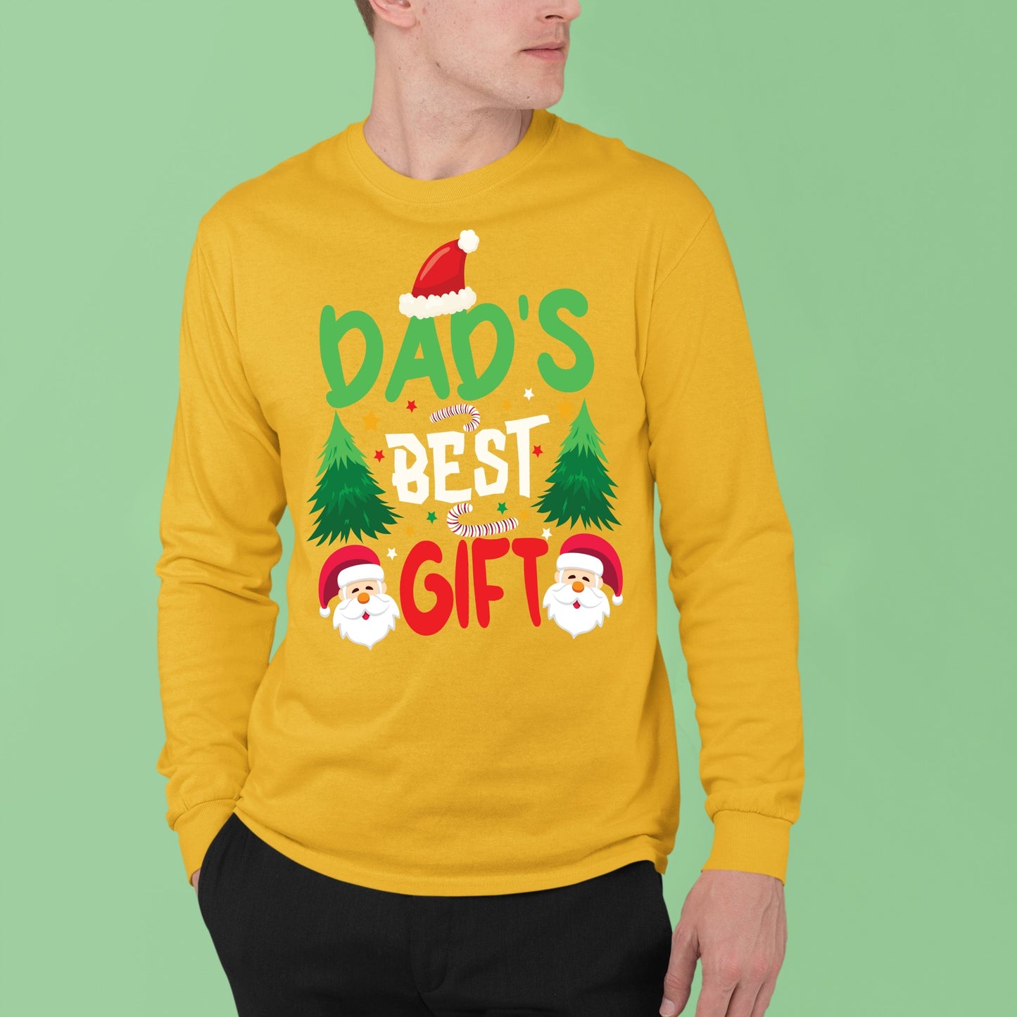 Dad's Best Gift, Christmas Crewneck For Men, Christmas Sweatshirt, Christmas Long Sleeves, Christmas Present, Christmas Sweater