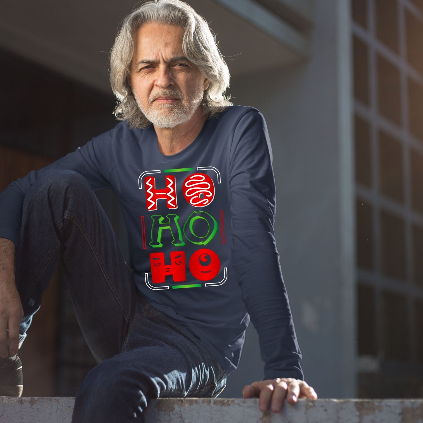 Ho Ho Ho, Christmas Sweatshirt, Christmas Long Sleeves, Christmas Sweater, Christmas Crewneck For Men, Christmas Present