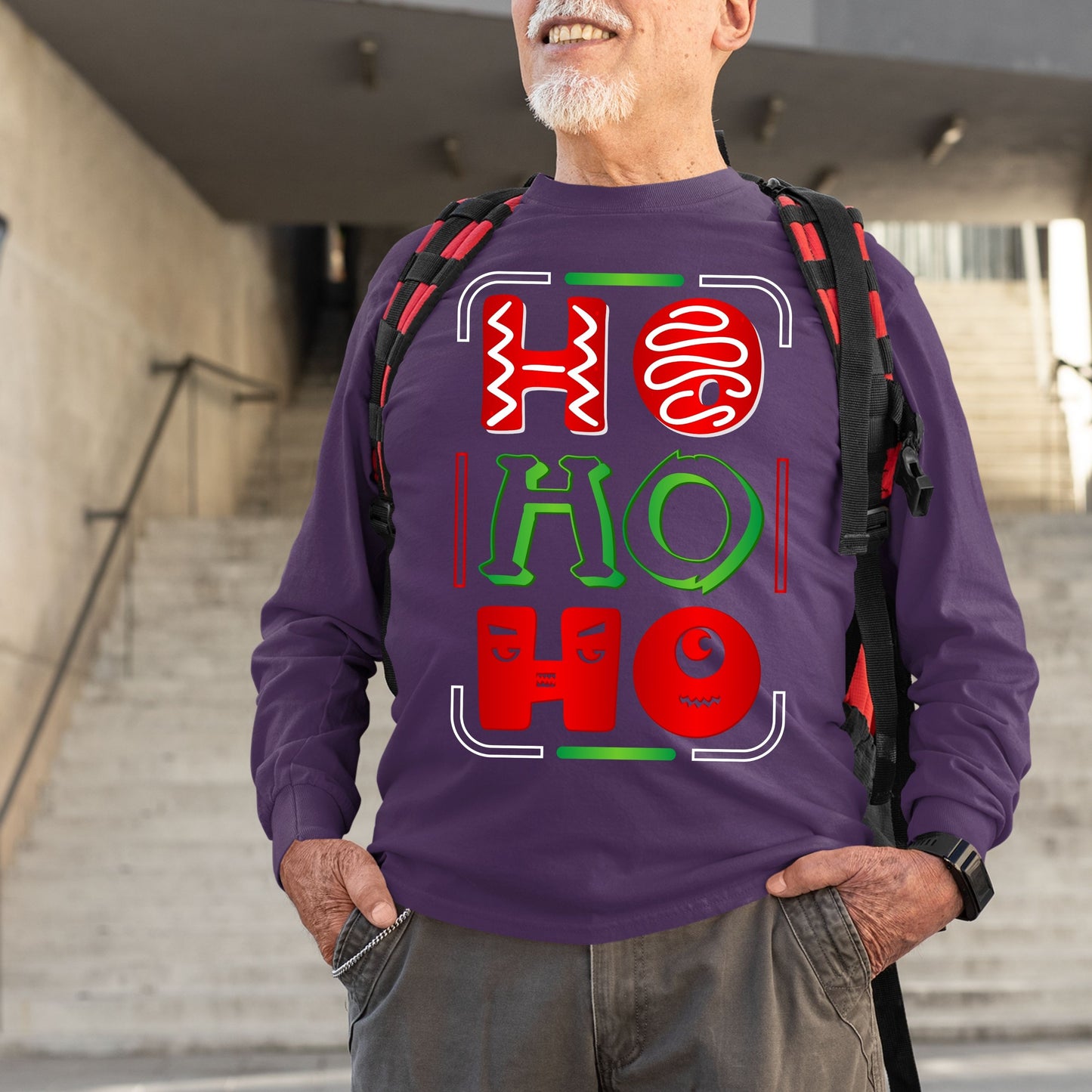 Ho Ho Ho, Christmas Sweatshirt, Christmas Long Sleeves, Christmas Sweater, Christmas Crewneck For Men, Christmas Present