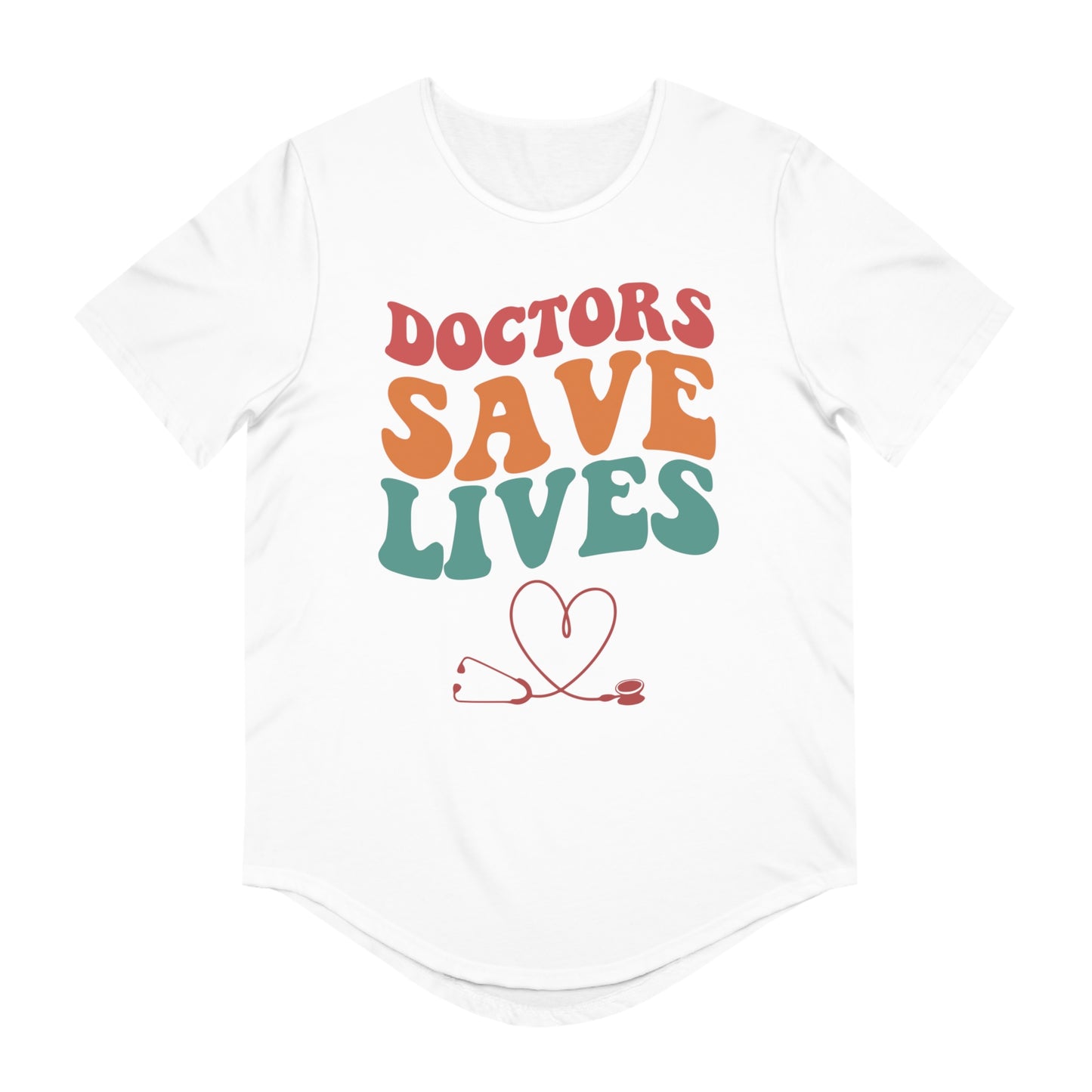 Doctors Save Lives Men's Jersey Curved Hem Tee, Doctor shirts, Doctor gift ideas, New Doctor shirt, doctors gift, Doctor team shirt