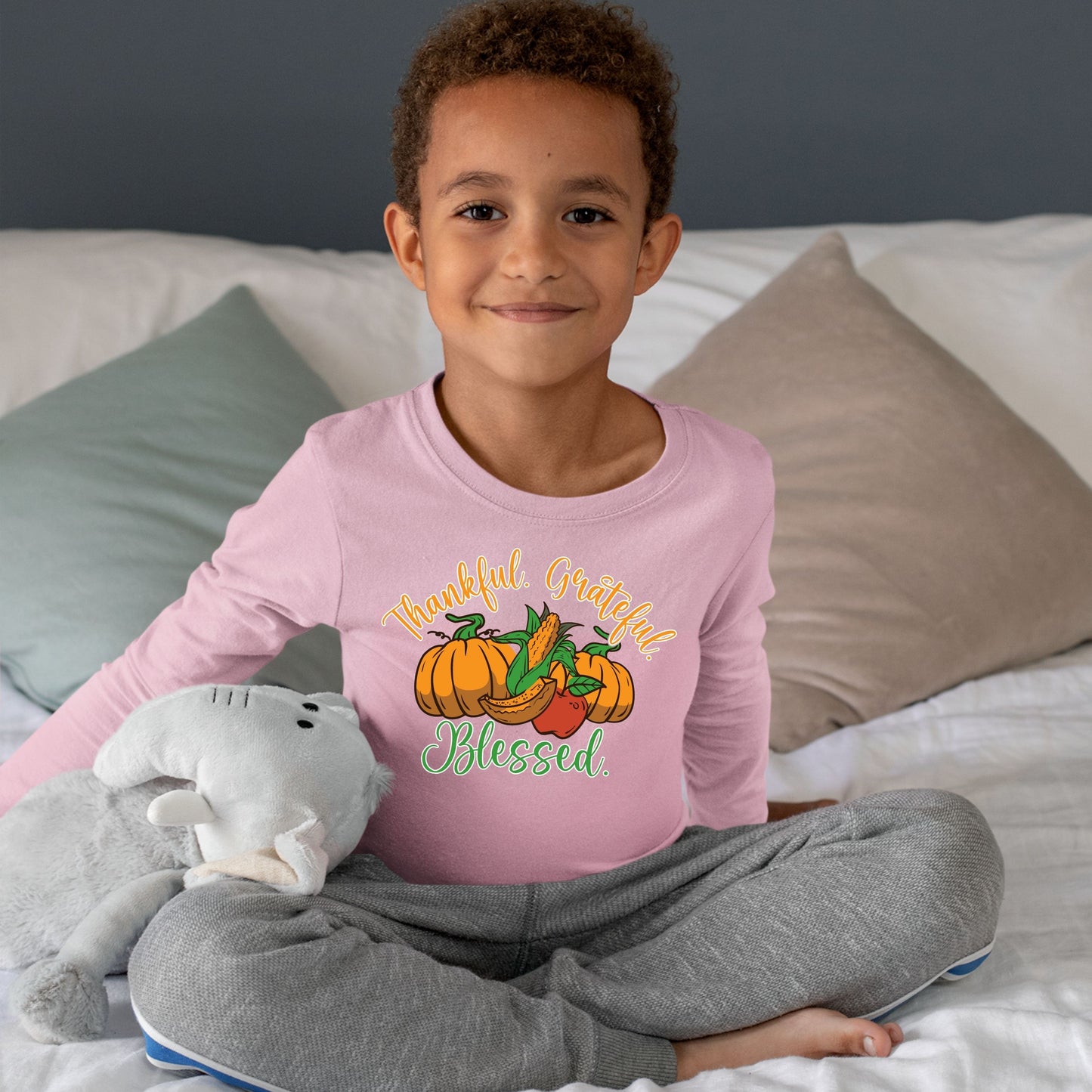 Thankful Grateful Blessed, Thanksgiving Sweatshirt, Thanksgiving Sweater for kids, Thanksgiving Gift Ideas, Cute Thanksgiving