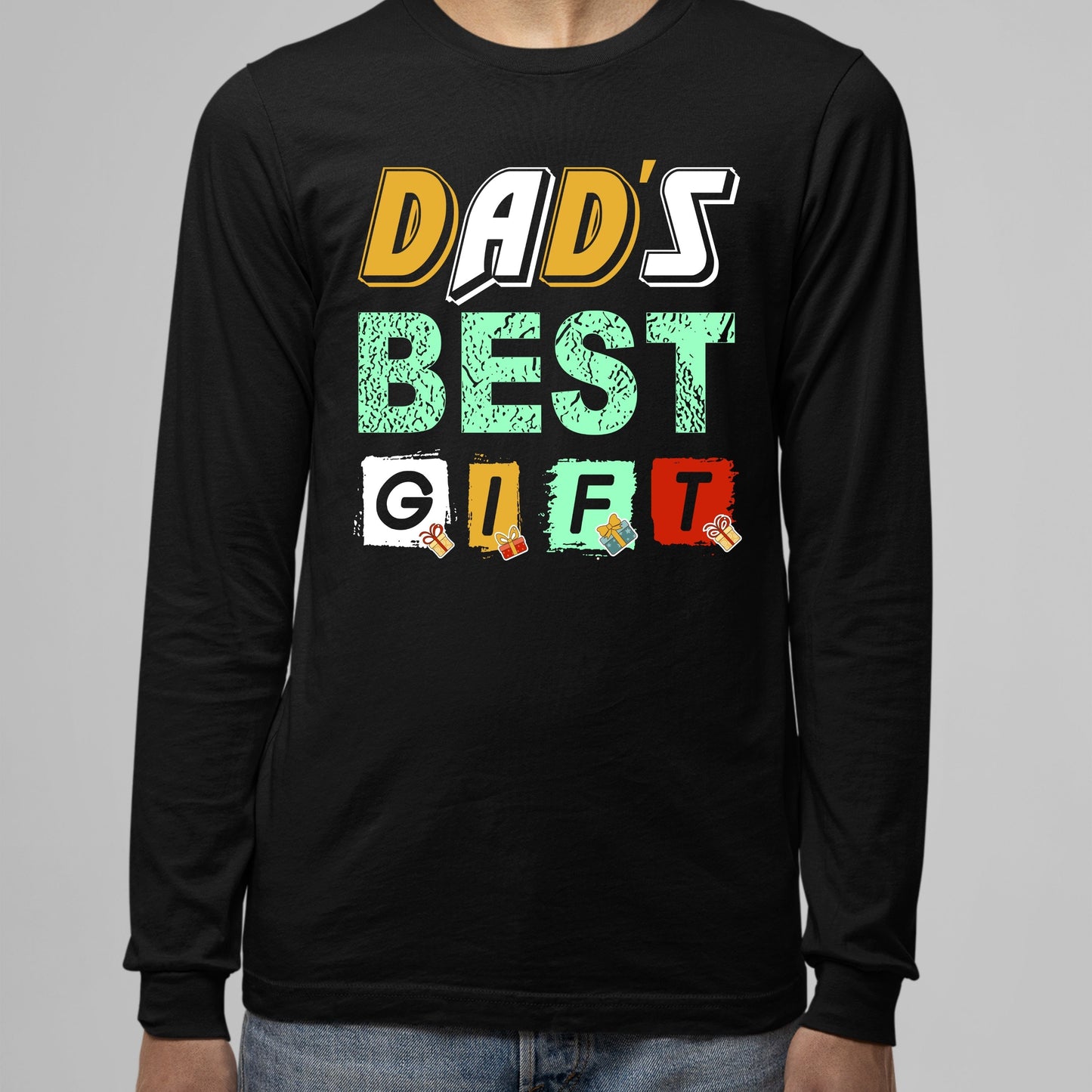 Dad's Best Gift, Christmas Long Sleeves, Christmas Sweater, Christmas Crewneck For Men, Christmas Present, Christmas Sweatshirt