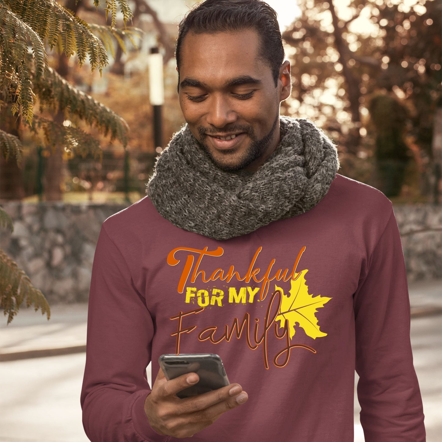 Thankful For My Family, Thanksgiving Sweatshirt, Thanksgiving Sweater for Men, Thanksgiving Gift Ideas, Cute Thanksgiving