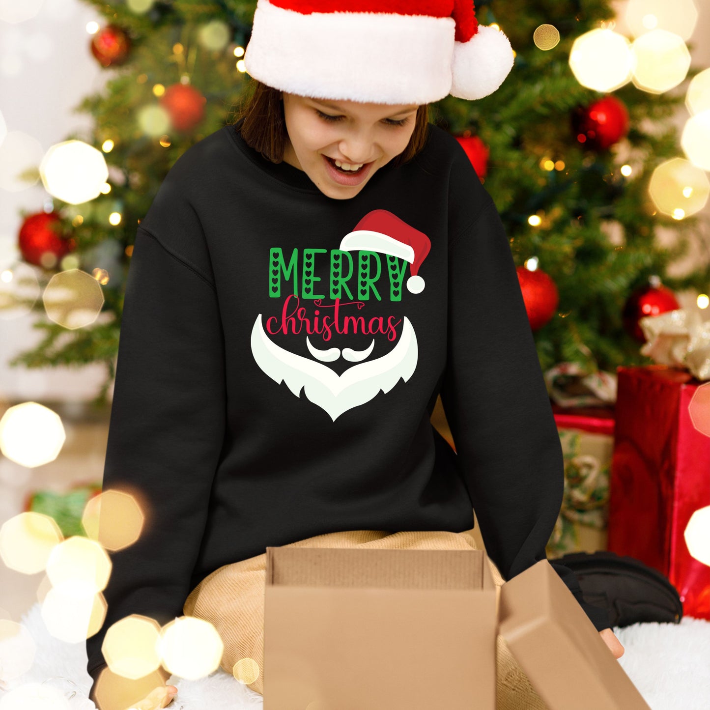 Merry Christmas, Christmas Crewneck For Youth, Christmas Sweatshirt, Christmas Long Sleeves, Christmas Present, Christmas Sweater