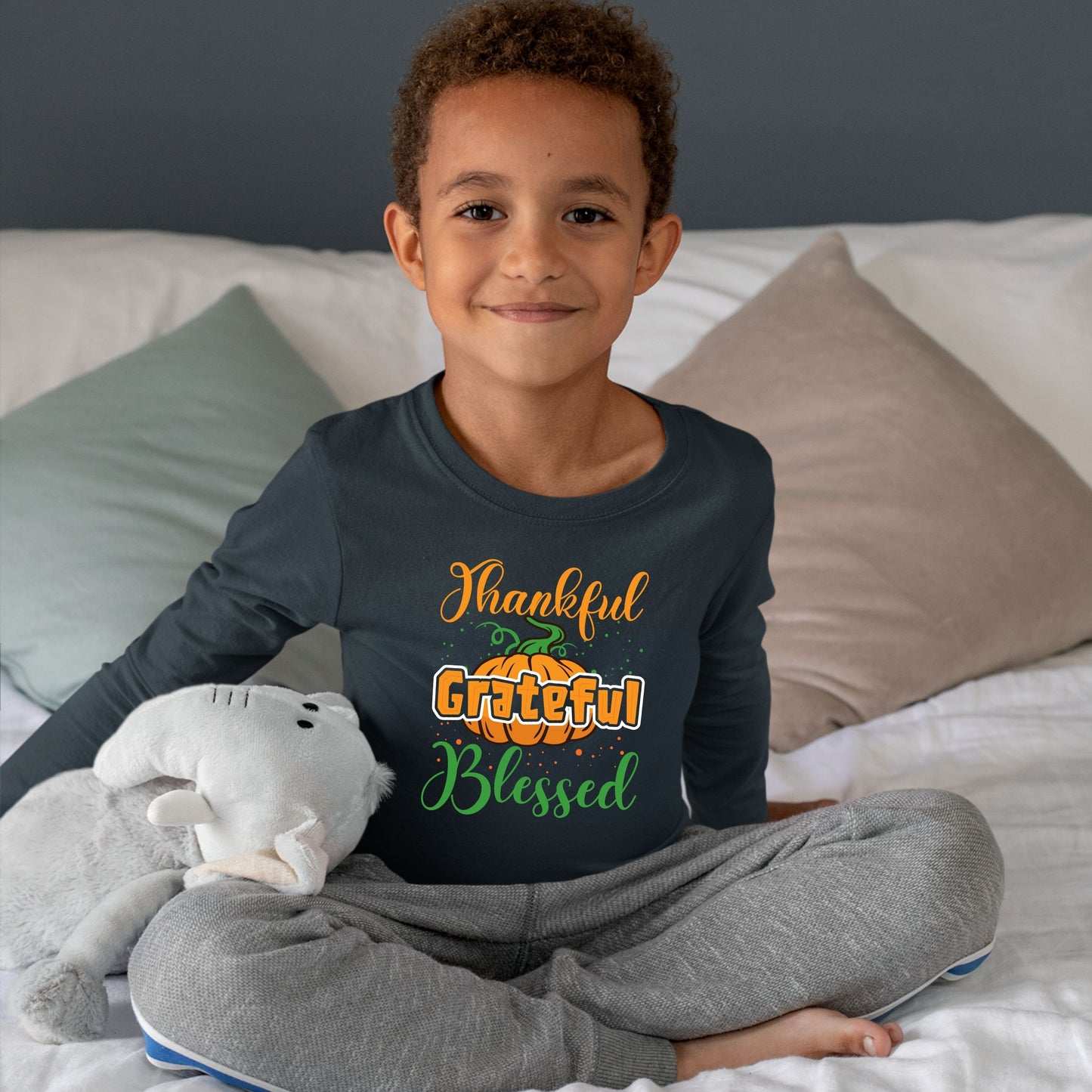 Thankful Grateful Blessed, Thanksgiving Sweatshirt, Thanksgiving Sweater for kids, Thanksgiving Gift Ideas, Cute Thanksgiving