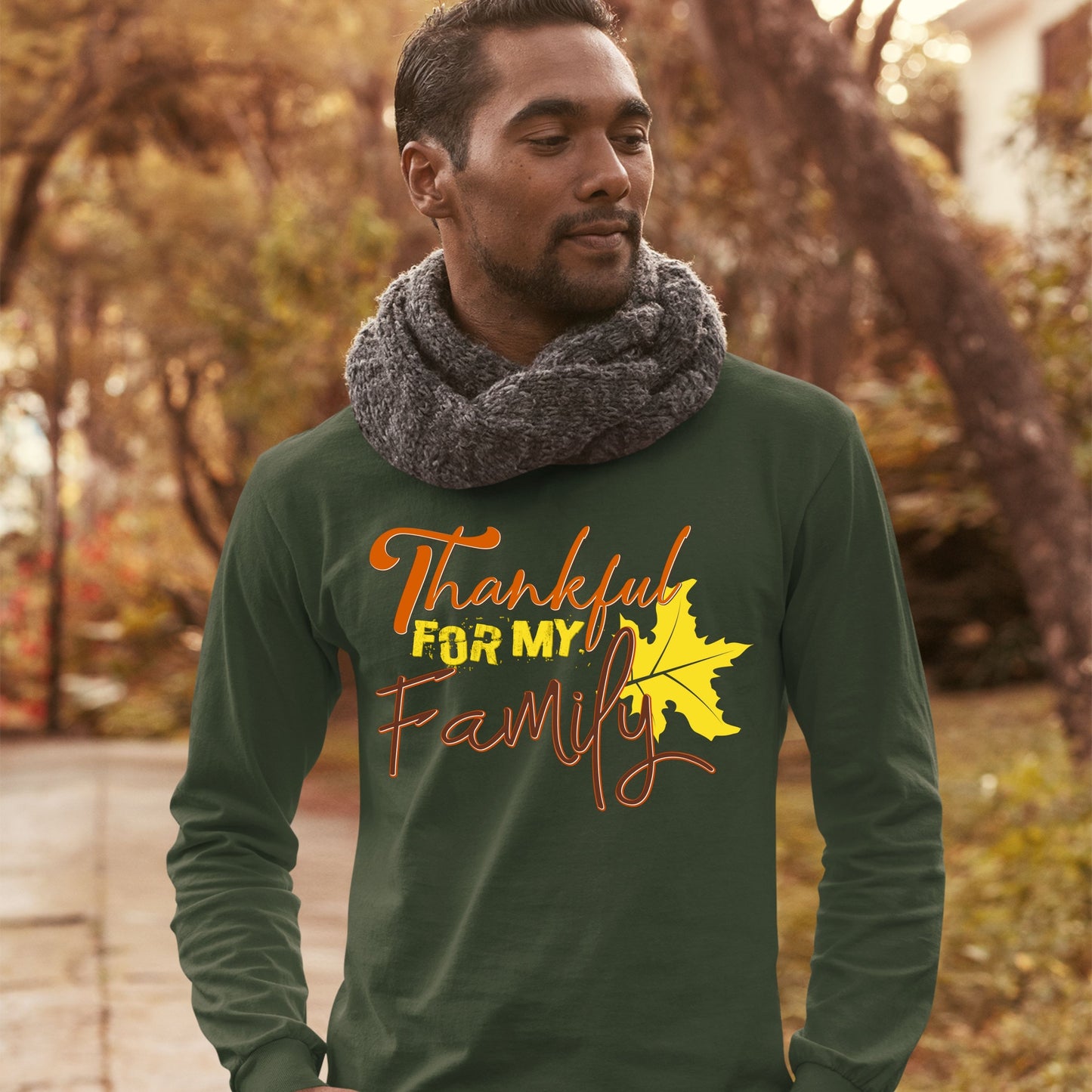 Thankful For My Family, Thanksgiving Sweatshirt, Thanksgiving Sweater for Men, Thanksgiving Gift Ideas, Cute Thanksgiving