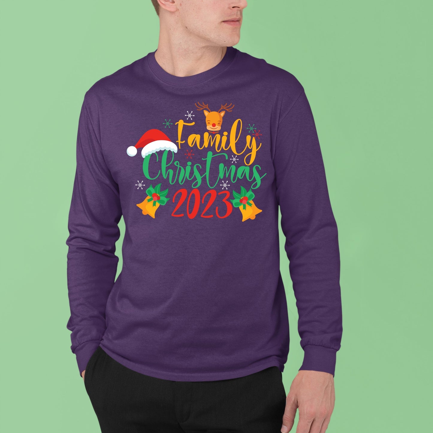 Family Christmas 2023, Christmas Long Sleeves, Christmas Crewneck For Men, Christmas Sweatshirt, Christmas Sweater, Christmas Present