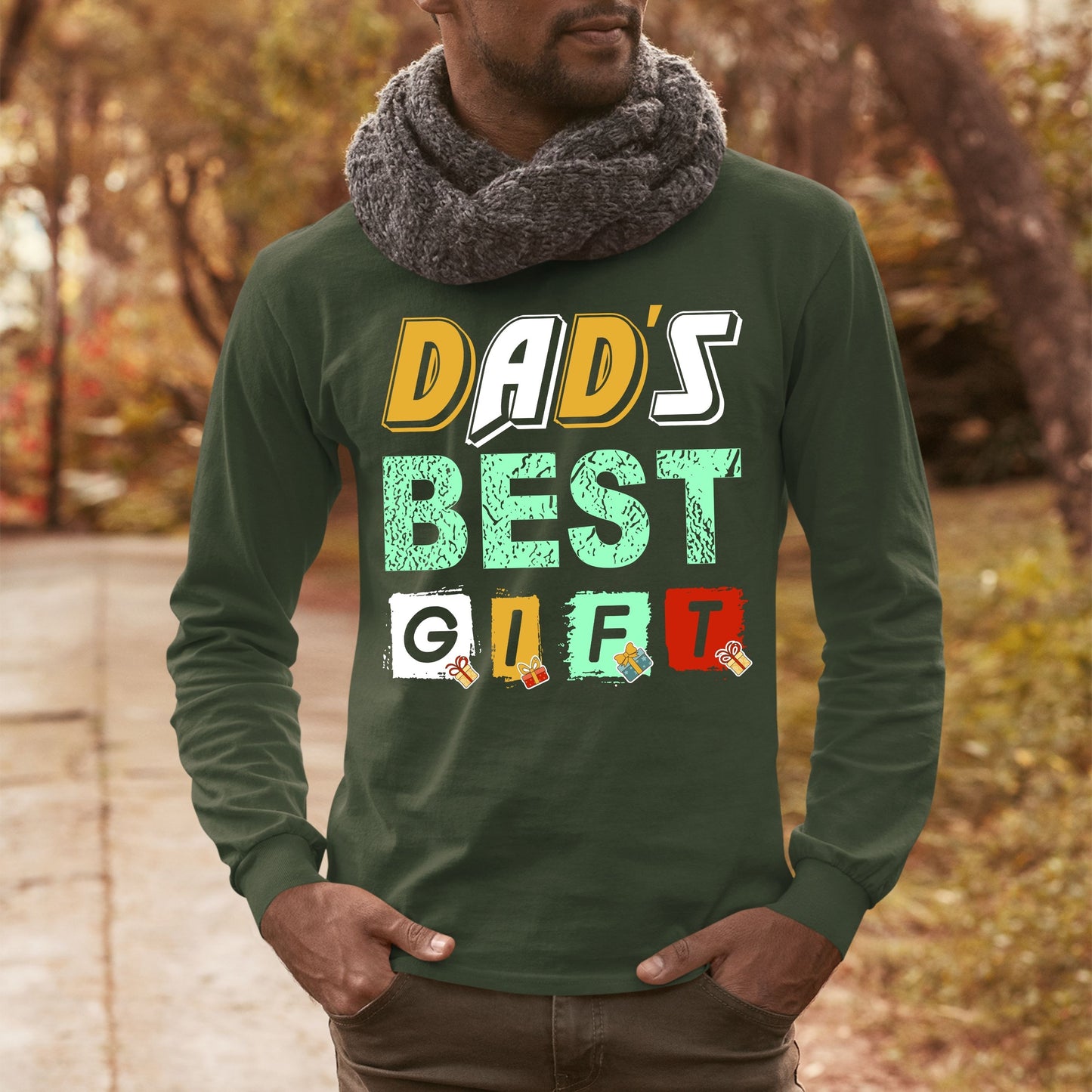 Dad's Best Gift, Christmas Long Sleeves, Christmas Sweater, Christmas Crewneck For Men, Christmas Present, Christmas Sweatshirt