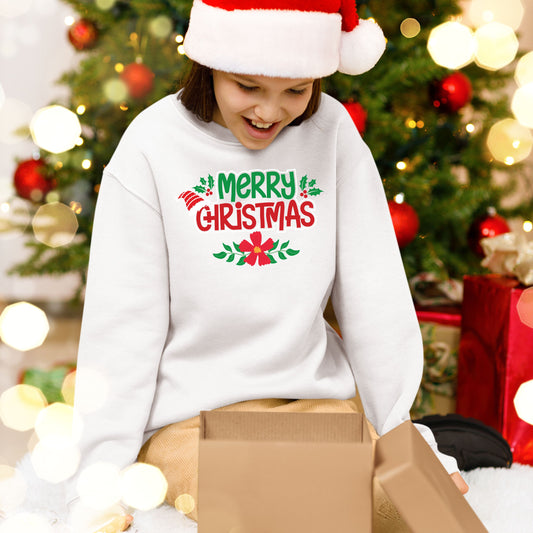 Merry Christmas, Christmas Long Sleeves, Christmas Sweater, Christmas Sweatshirt, Christmas Crewneck For Youth, Christmas Present