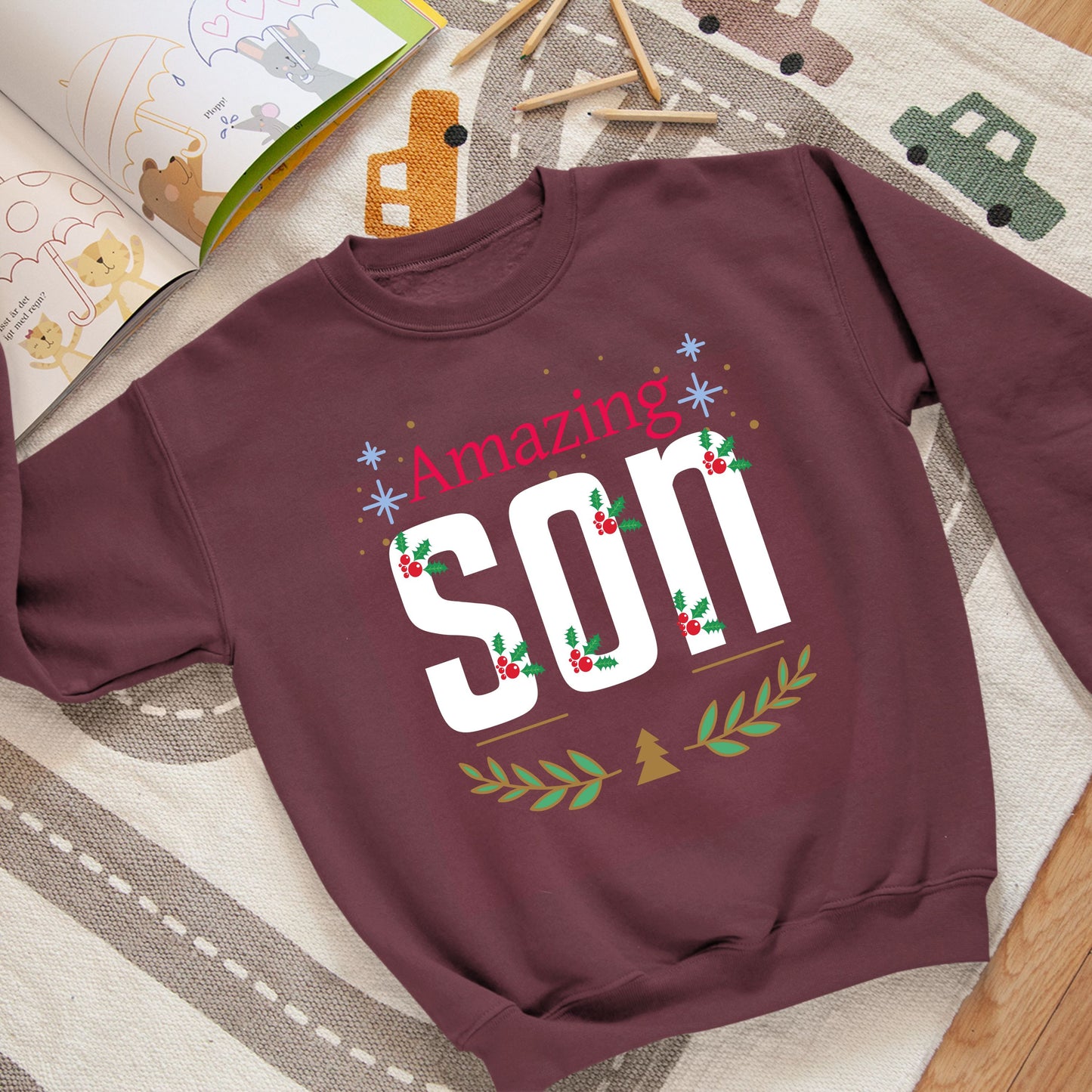 Amazing Son, Youth Long Sleeve, Christmas Clothing, Christmas Sweatshirts, Christmas Shirts, Christmas Decor, Christmas